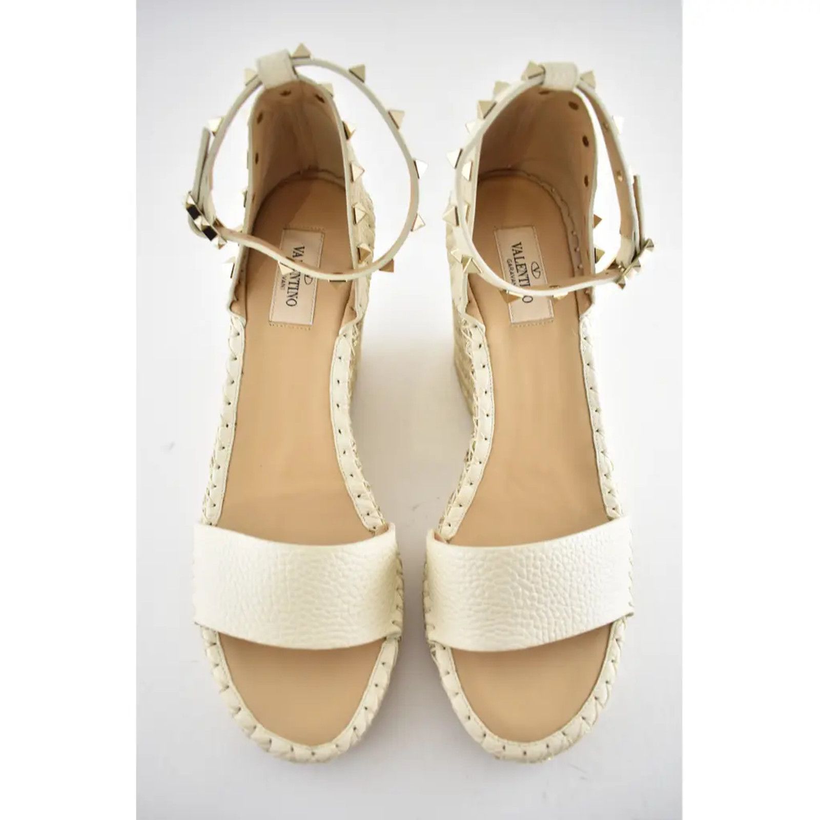 Valentino Rockstud Ankle Strap Platform Wedge Sandal Heel 41 Size US 11 / IT 41 - 7 Thumbnail