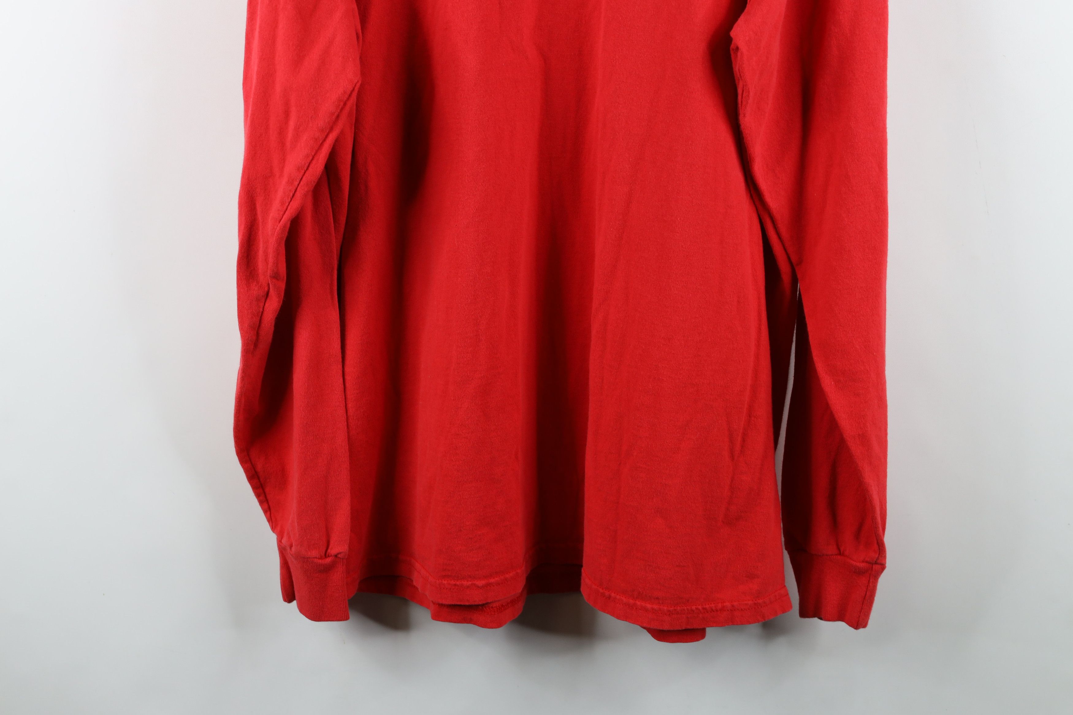 Vintage Vintage 90s Streetwear Mock Neck Long Sleeve T-Shirt Red Size US XL / EU 56 / 4 - 11 Thumbnail