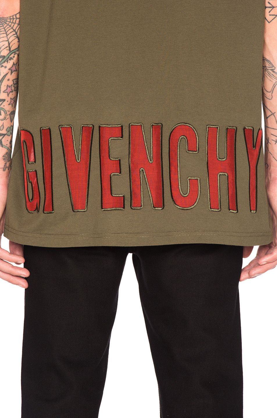 Givenchy Green Silk Embroidered Hem Logo Oversized T-Shirt Size US S / EU 44-46 / 1 - 3 Thumbnail