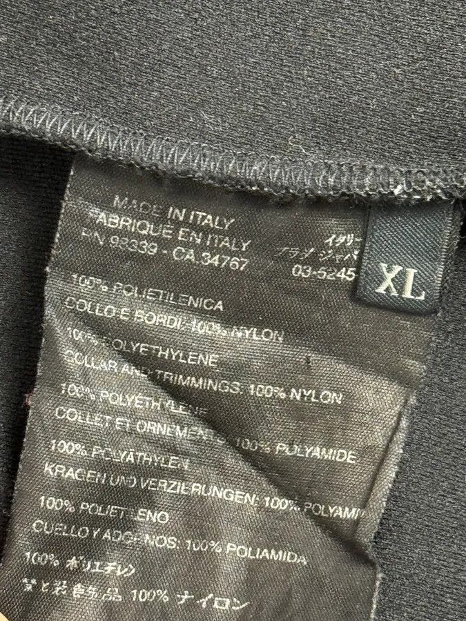 Prada 2000s Prada Black Nylon Striped Collar Track Jacket Size US L / EU 52-54 / 3 - 10 Thumbnail