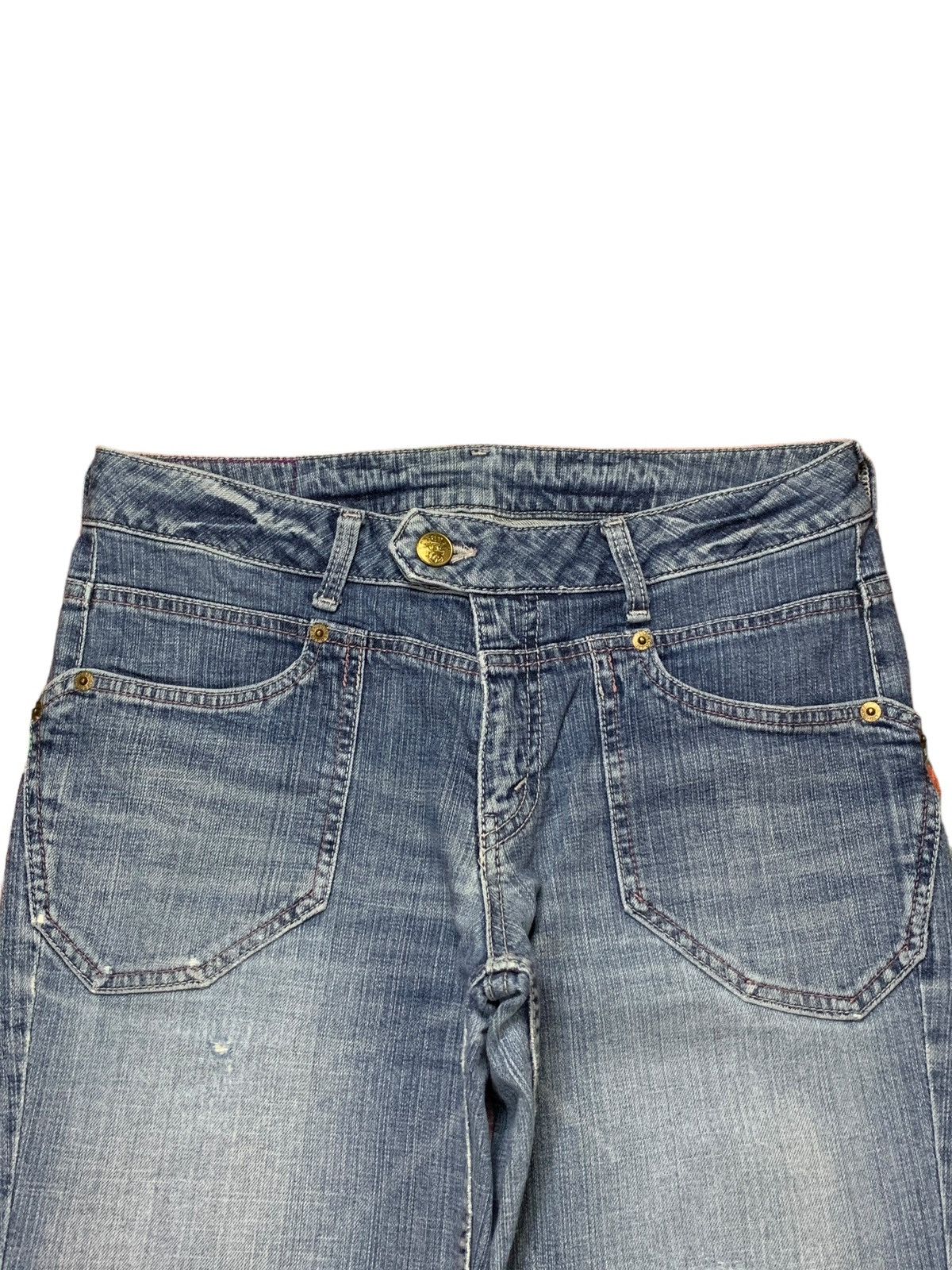 Japanese Brand Vintage Japanese Brand Faded Wash Flare Style Jeans Size 31" - 4 Thumbnail