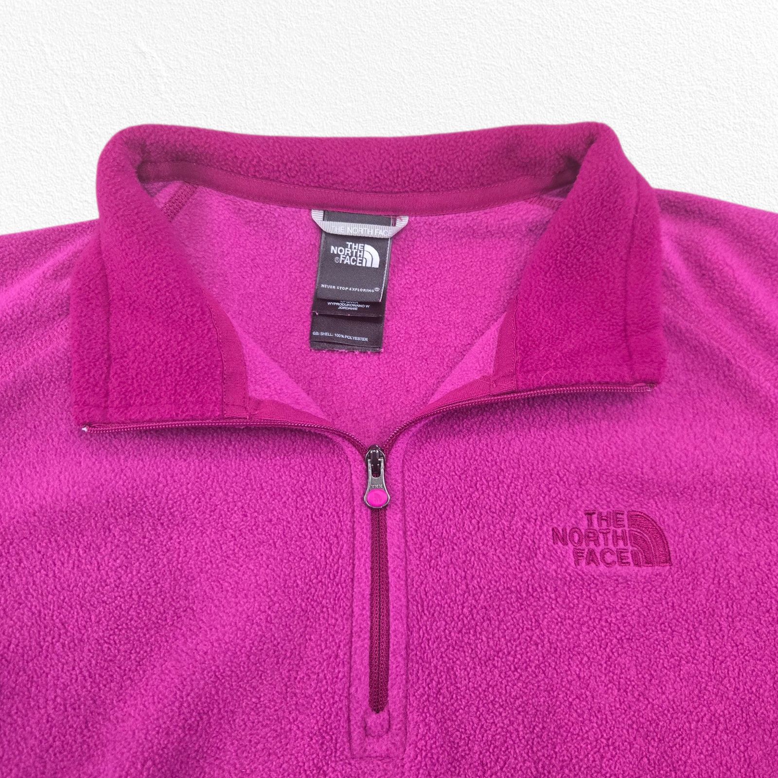 The North Face North Face Pink Quarter Zip Pullover Fleece Size Large Size L / US 10 / IT 46 - 5 Thumbnail