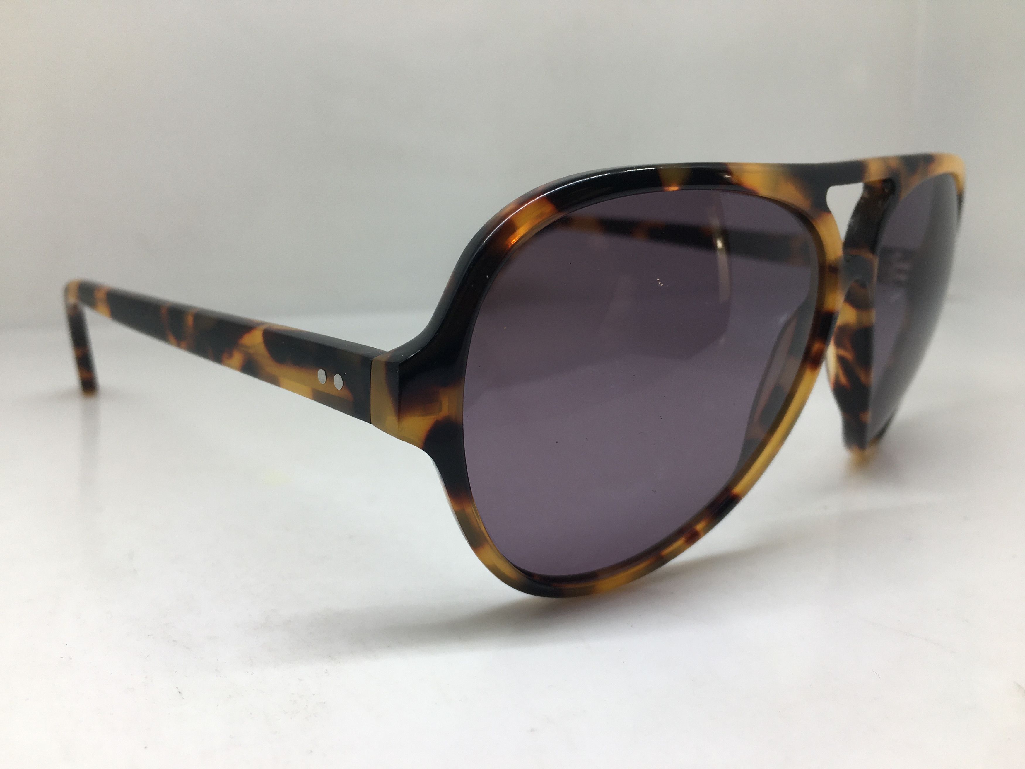 Vintage Handmade Tortoise Acetate Aviator Sunglasses Frame Pilot Size ONE SIZE - 2 Thumbnail