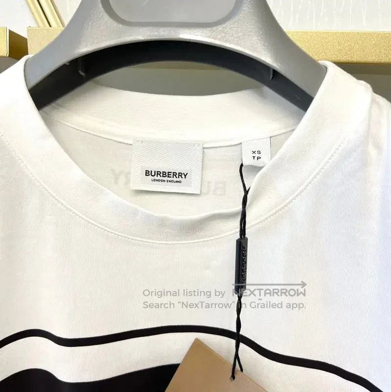 Burberry Burberry White Cotton Short Sleeve T. Size US L / EU 52-54 / 3 - 2 Thumbnail