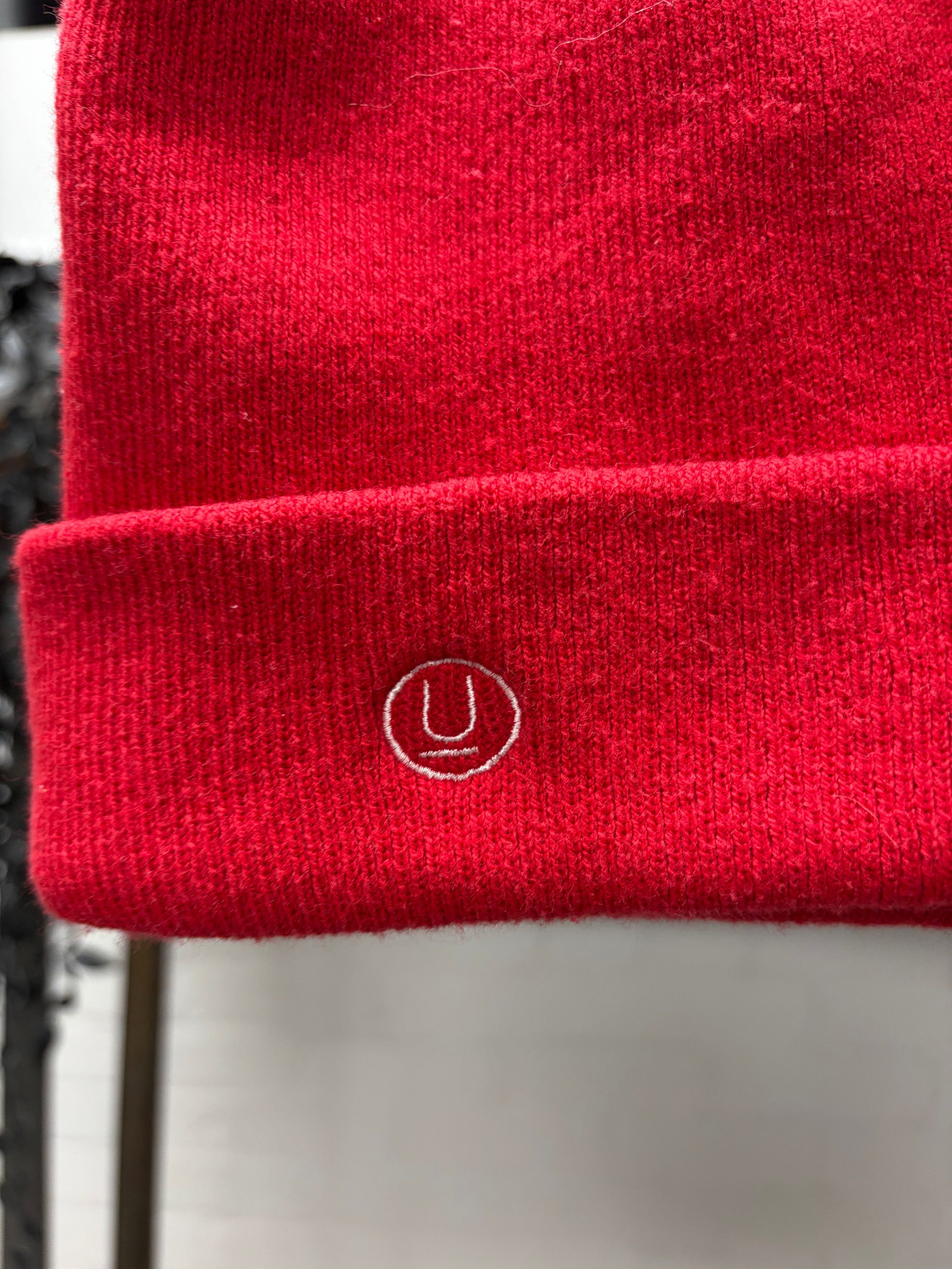 Undercover Undercover ‘U Logo’ Red Ribbed Beanie Size ONE SIZE - 2 Thumbnail