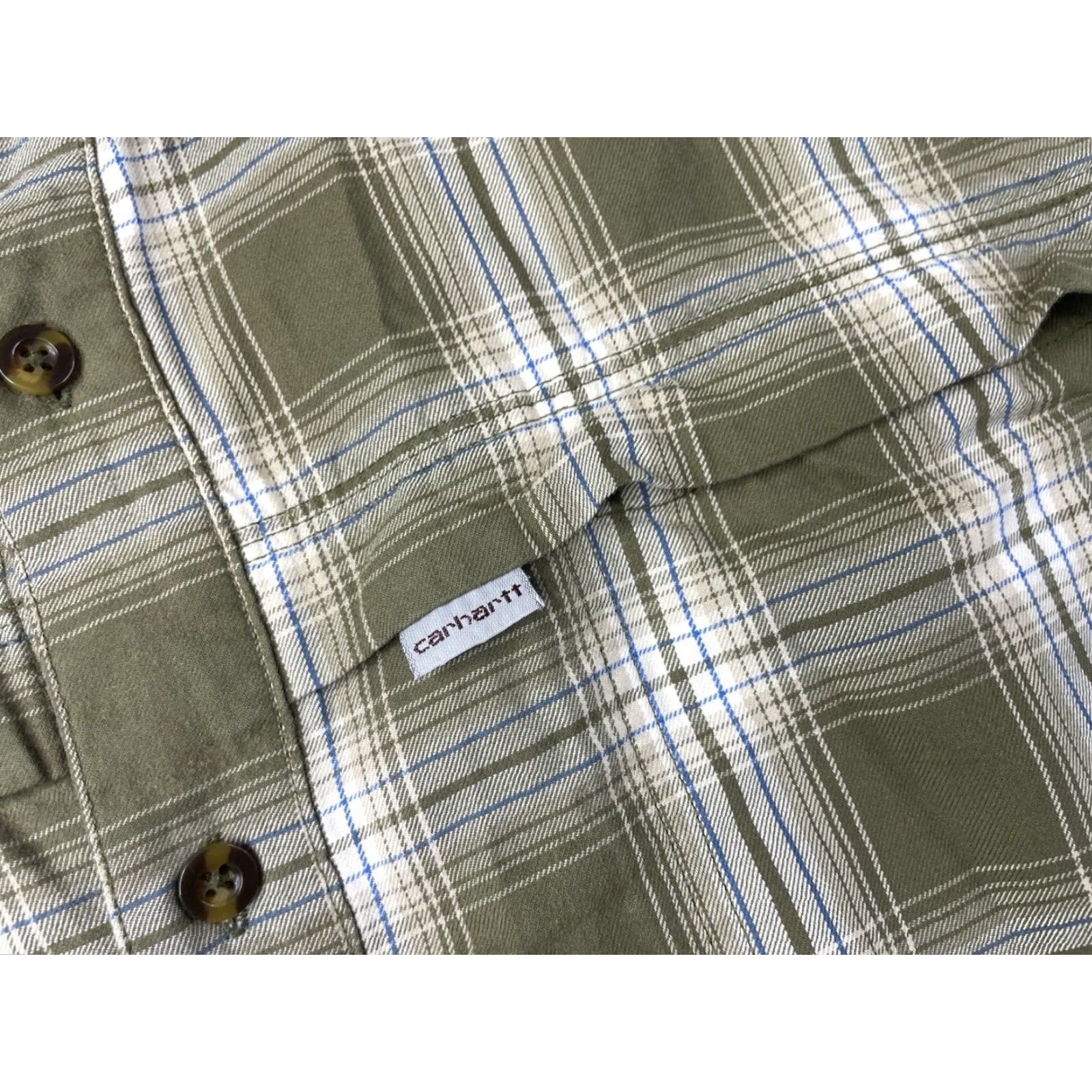 Carhartt Carhartt Force Plaid Shirt Mens 2XL Long Sleeve Button-Up Relaxed Fit Green Size US XXL / EU 58 / 5 - 4 Thumbnail