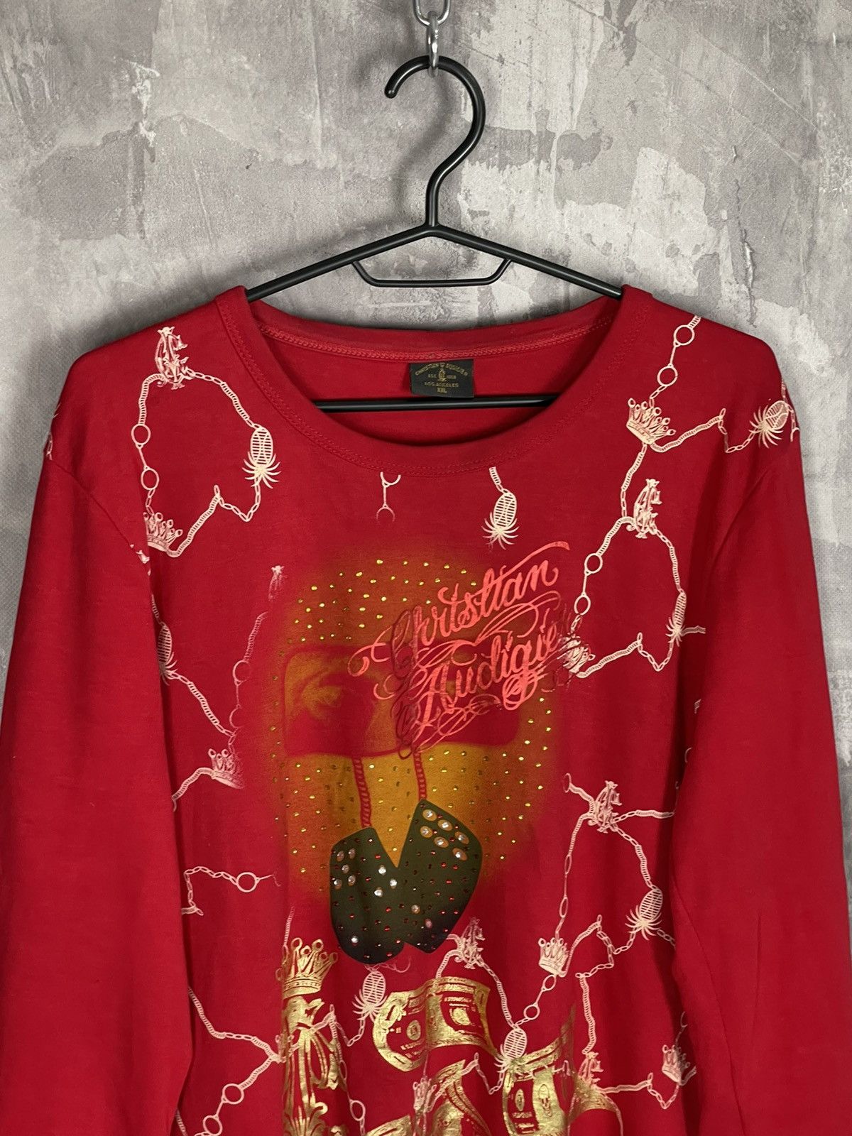 Ed Hardy × Vintage Vintage 00s Christian Audigier Printed Long sleeve T shirt Size XXL / US 16-18 / IT 52-54 - 7 Thumbnail