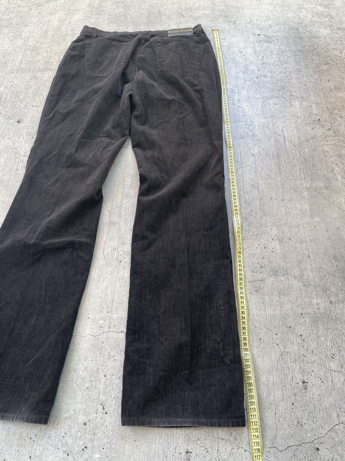 Trussardi × Vintage Trussardi Jens High Waist Straight Fit Black Jeans corduroy Size US 33 - 11 Thumbnail