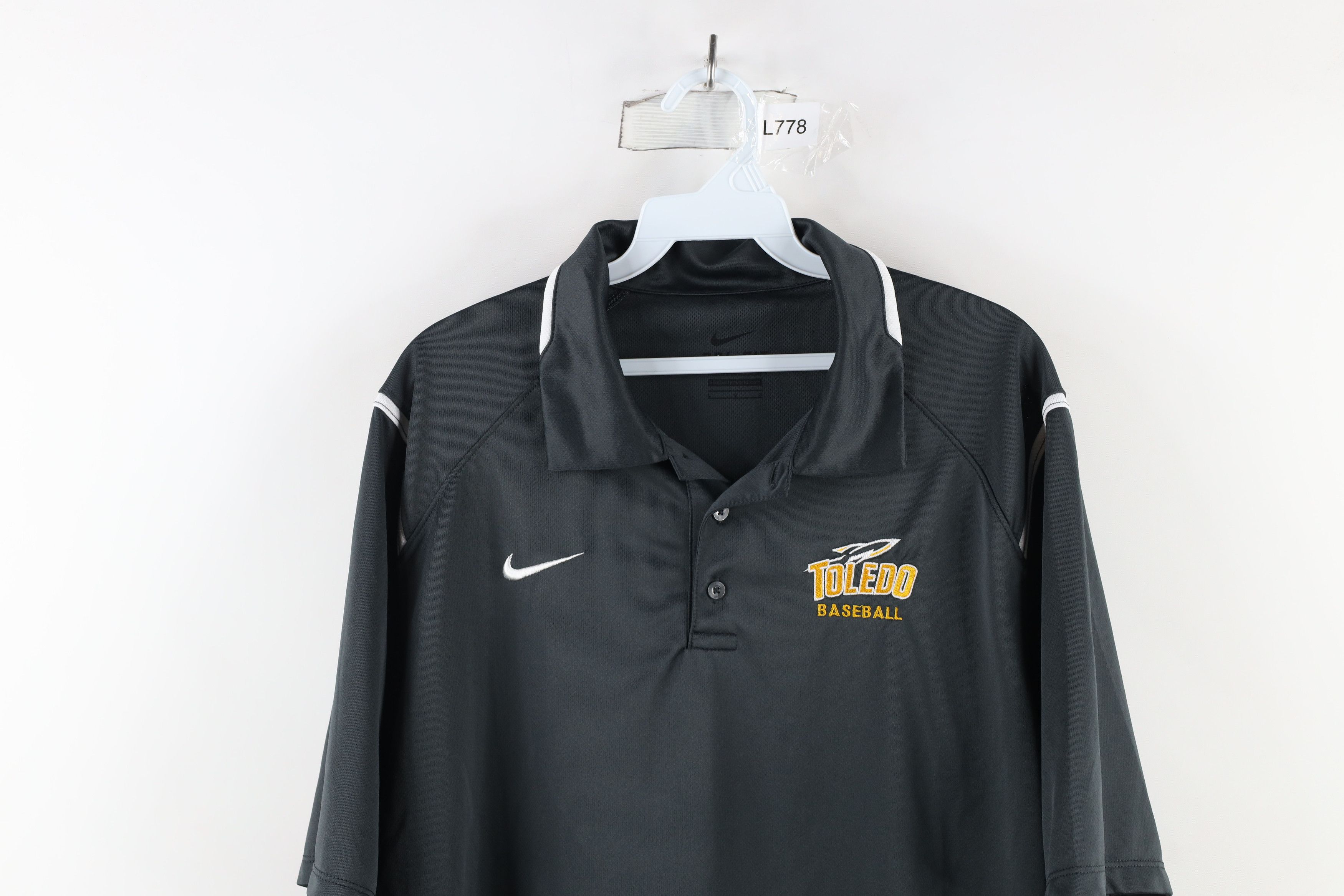 Nike × Vintage Nike University of Toledo Baseball Short Sleeve Polo Shirt Size US L / EU 52-54 / 3 - 2 Thumbnail