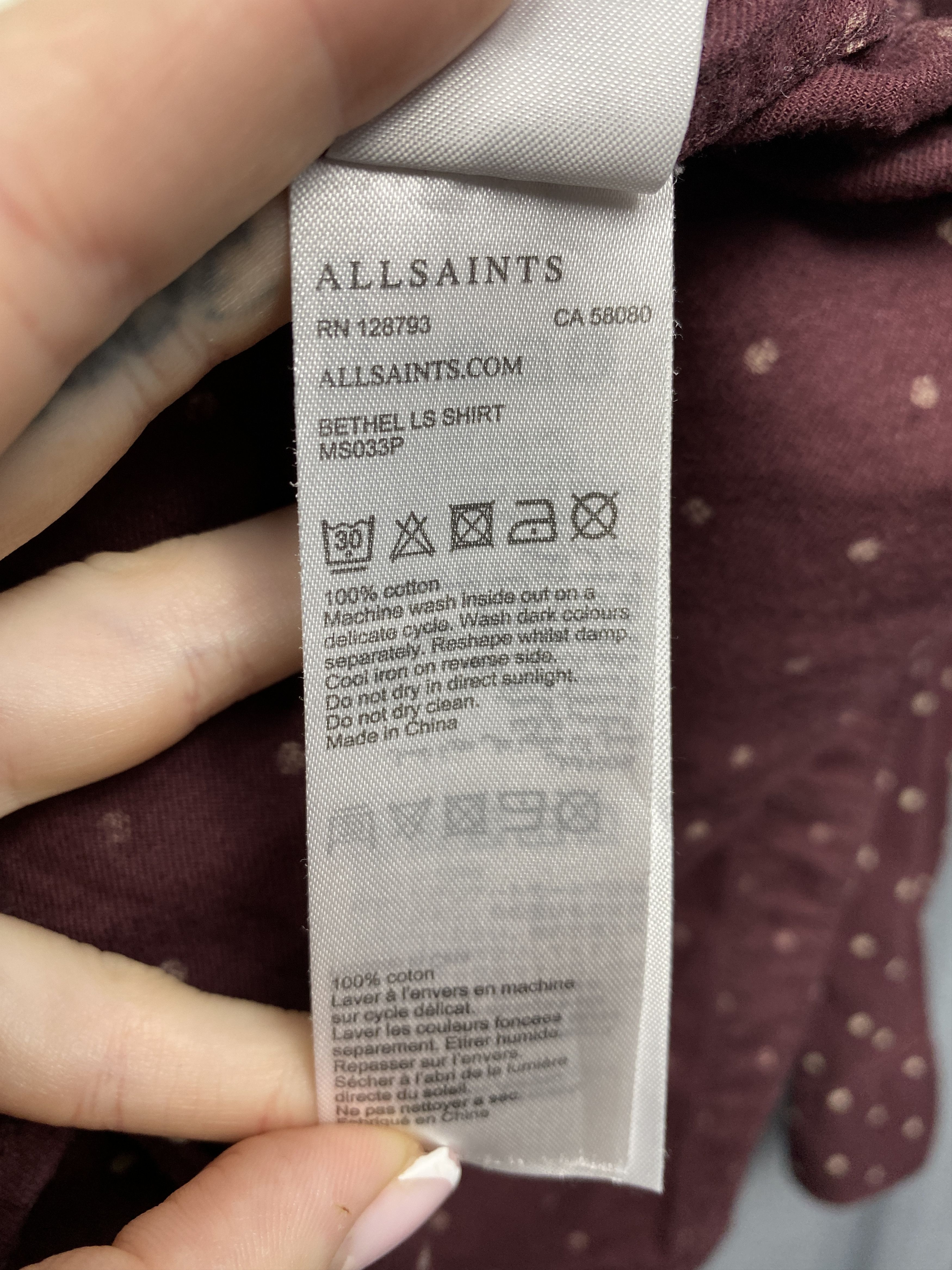 Allsaints Allsaints Vintage Mens Bethel Flannel Long Sleeve Shirt Size US XL / EU 56 / 4 - 5 Thumbnail