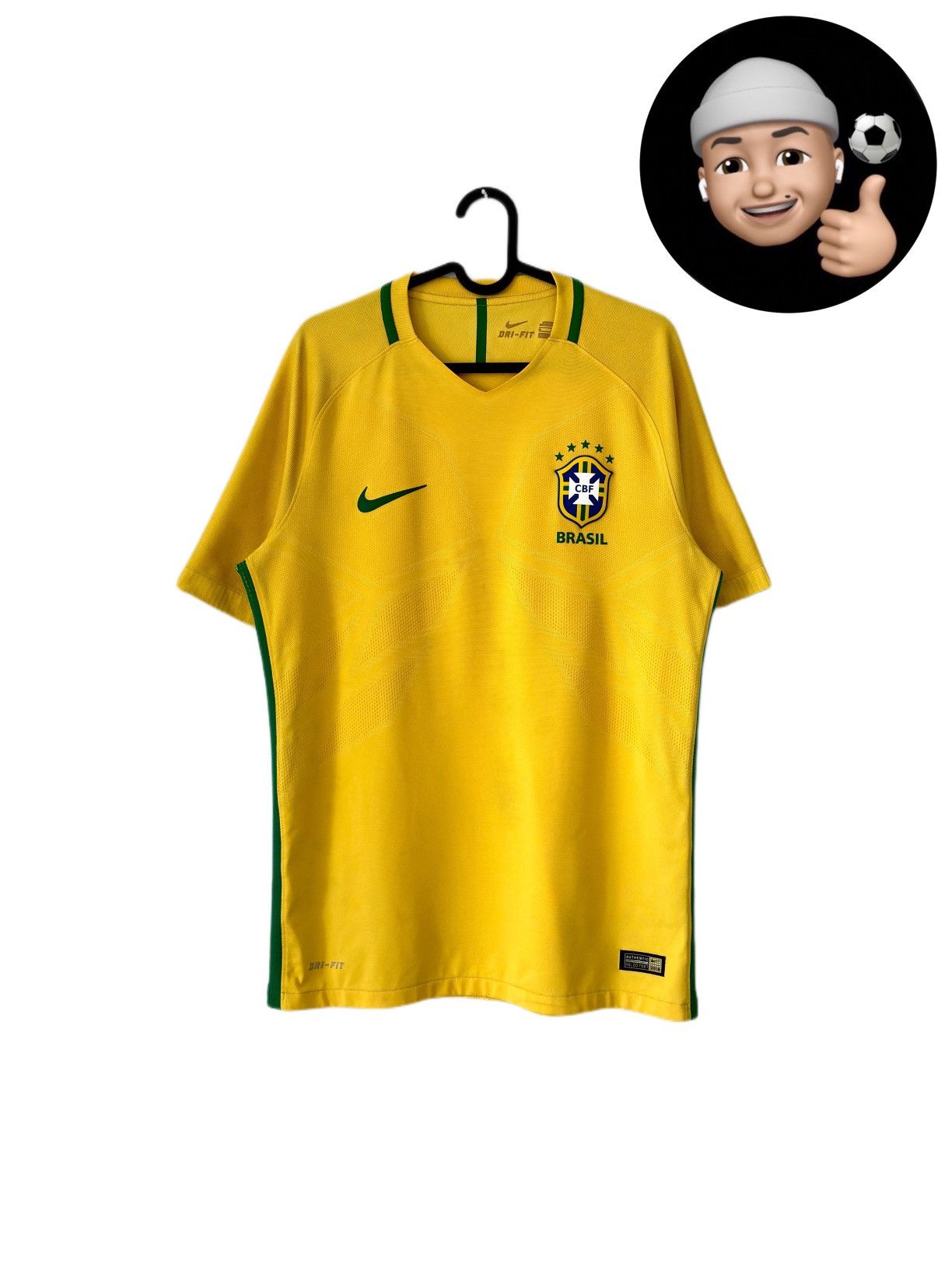 2016 2018 Brazil Nike Home Kit Soccer Jersey Shirt Top Tee