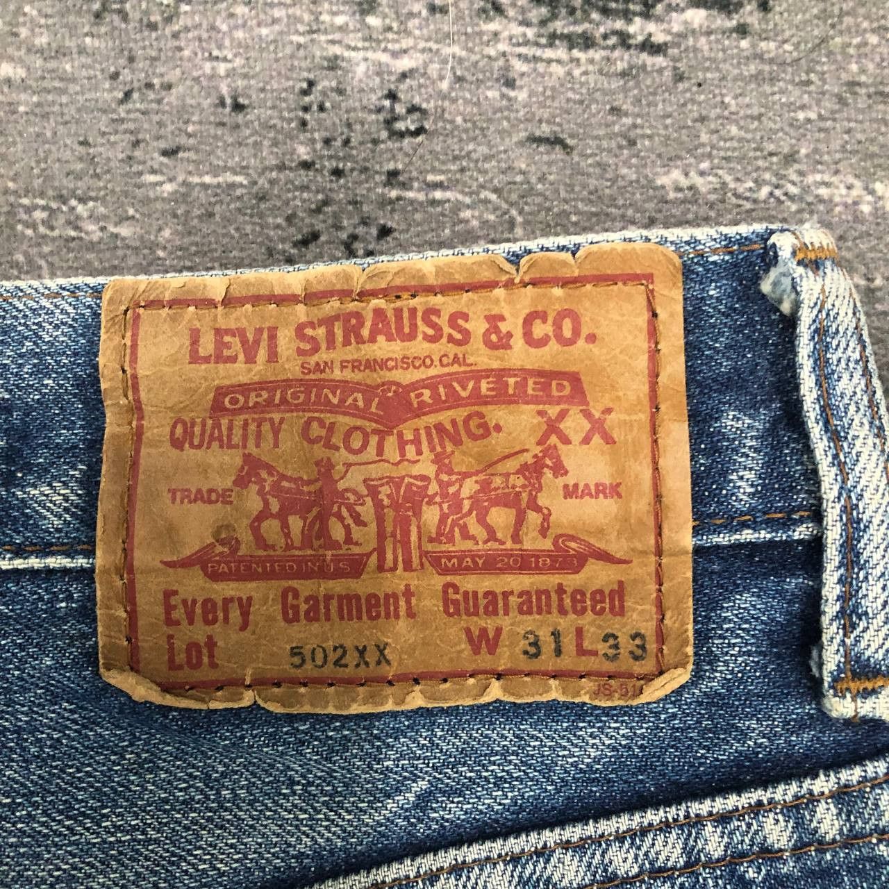 Levi's × Levi's Vintage Clothing P763 VTG BIG E 502xx LEVI'S SELVEDGE DISTRESSED JEANS Size US 31 - 4 Thumbnail