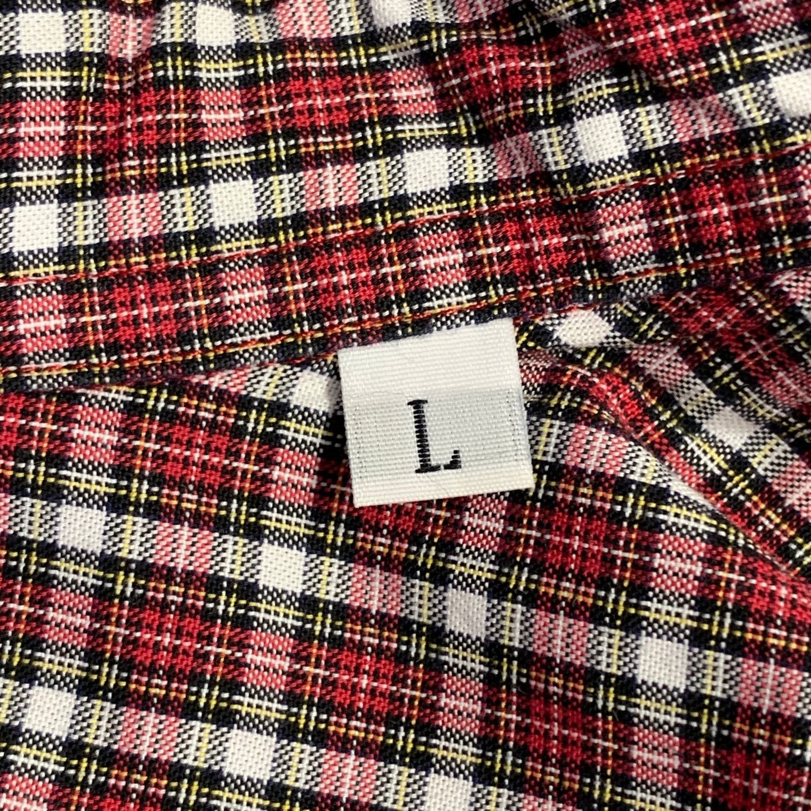 Band Of Outsiders Red White Plaid Cotton Button Down Collar One Pocket Shirt Size US L / EU 52-54 / 3 - 6 Thumbnail