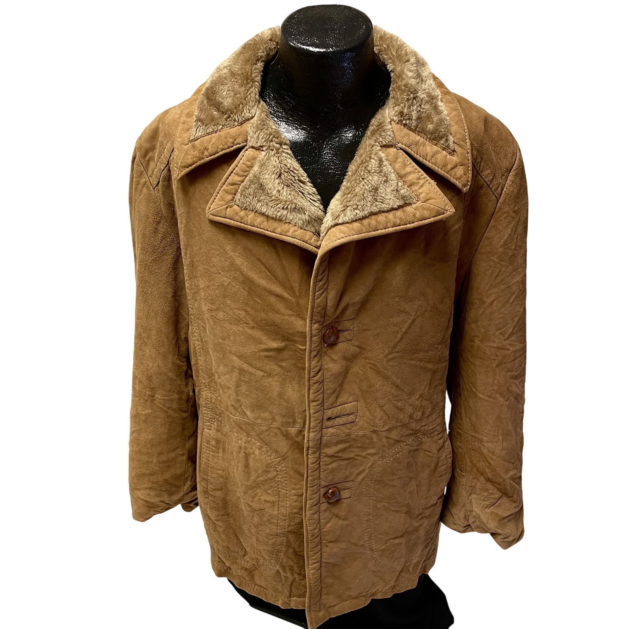 Other 70's Bunker Ramo Borg SHERPA Nubuck Leather Suede Jacket L Size US XL / EU 56 / 4 - 1 Thumbnail