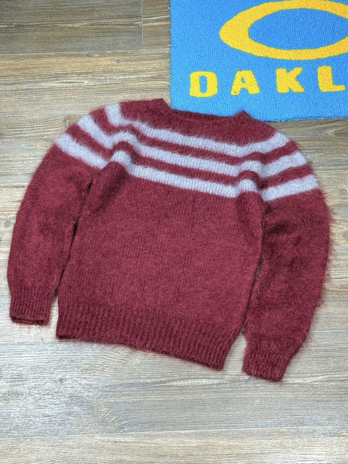 Howlin By Morrison × Howlin' Howlin by Morrison Stripped Red Mohair Crewneck Sweater Size US S / EU 44-46 / 1 - 3 Thumbnail
