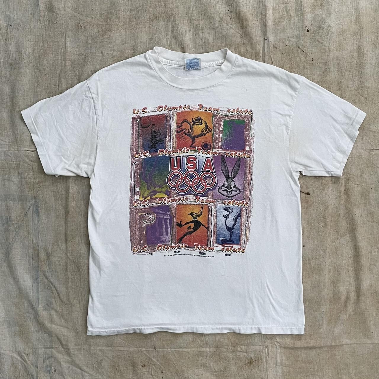 Vintage Vintage 90s Looney Tunes USA Olympic Shirt | Grailed