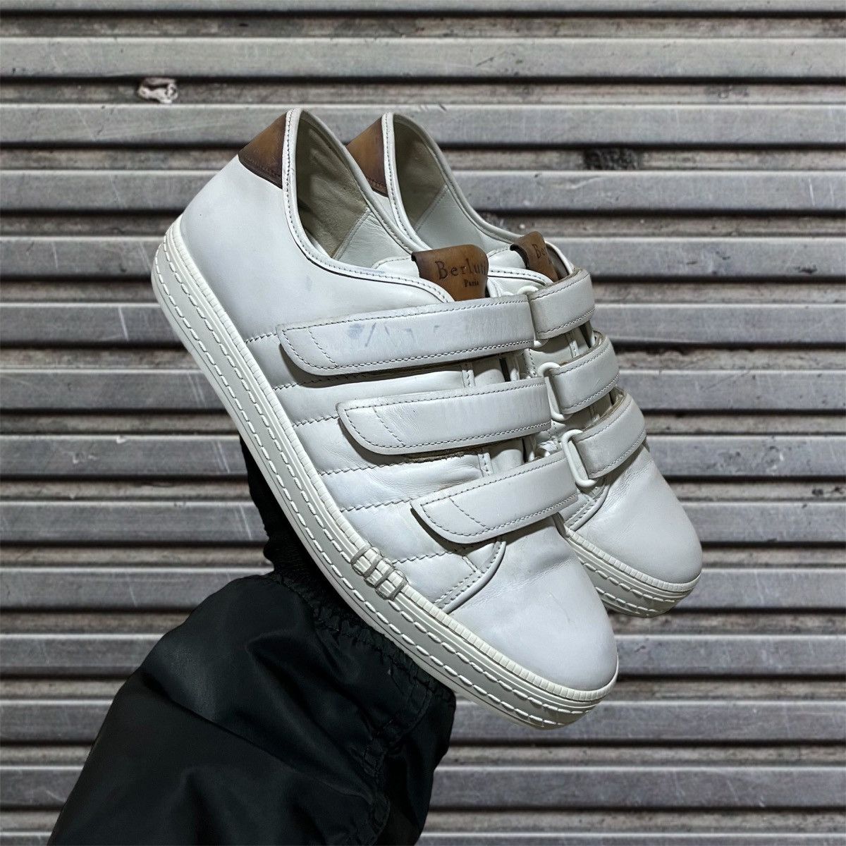 Berluti Berluti Playfield Velcro Leather Sneakers White Size US 7.5 / EU 40-41 - 1 Thumbnail