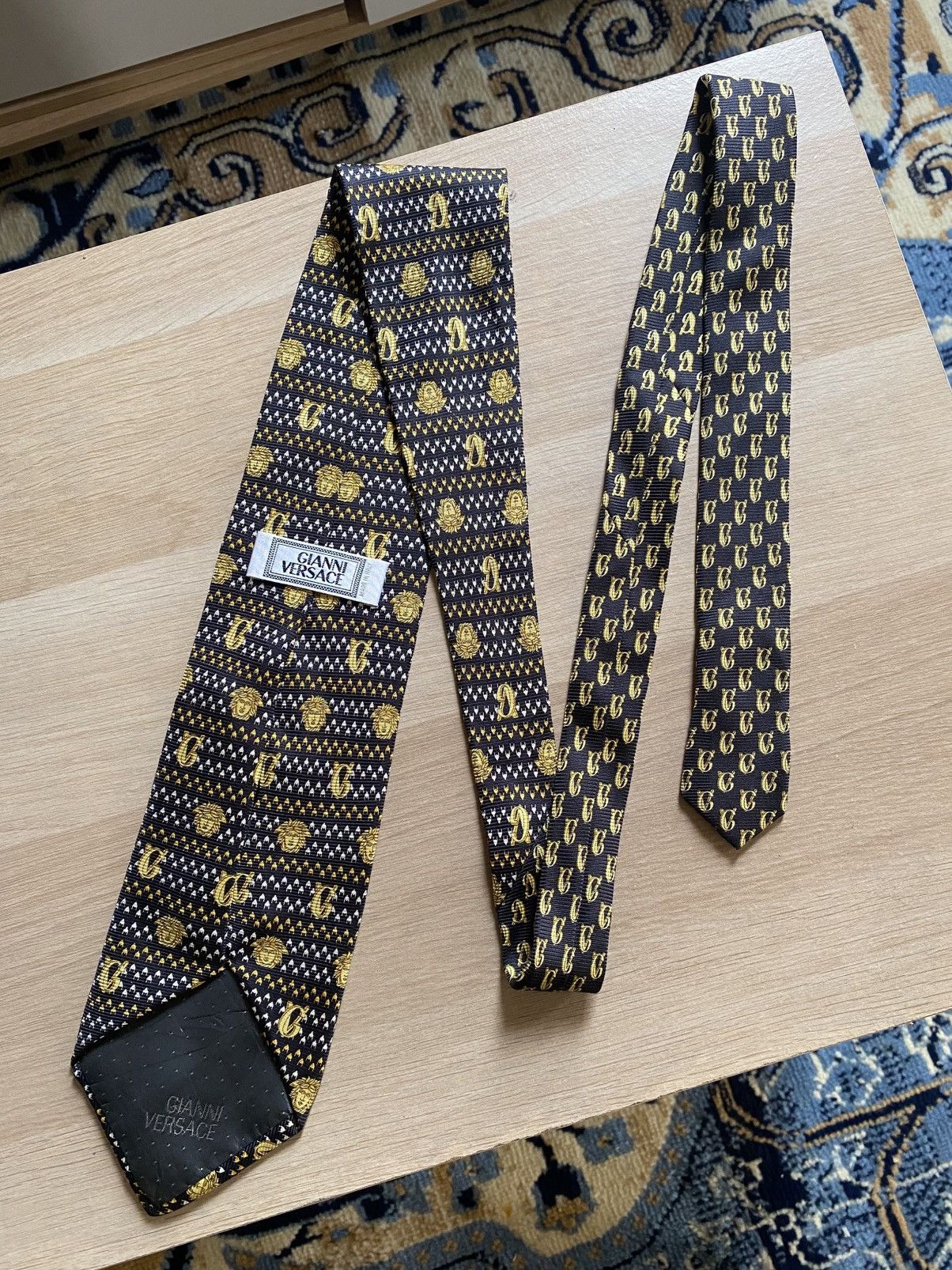 Versace Vintage Gianni Versace Monogram Silk Tie Size ONE SIZE - 1 Thumbnail