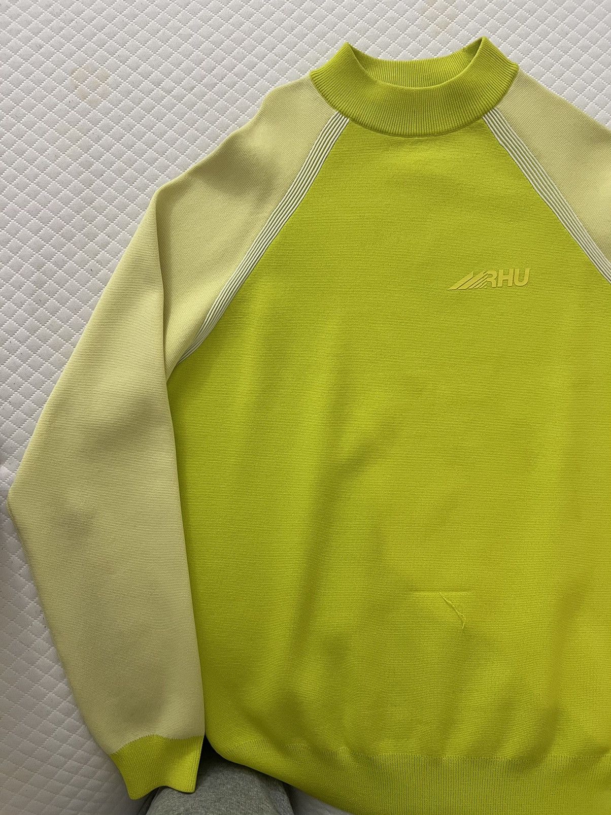 Rhude × Zara Rhude Neon sweater 2022 collection Size US XL / EU 56 / 4 - 2 Thumbnail