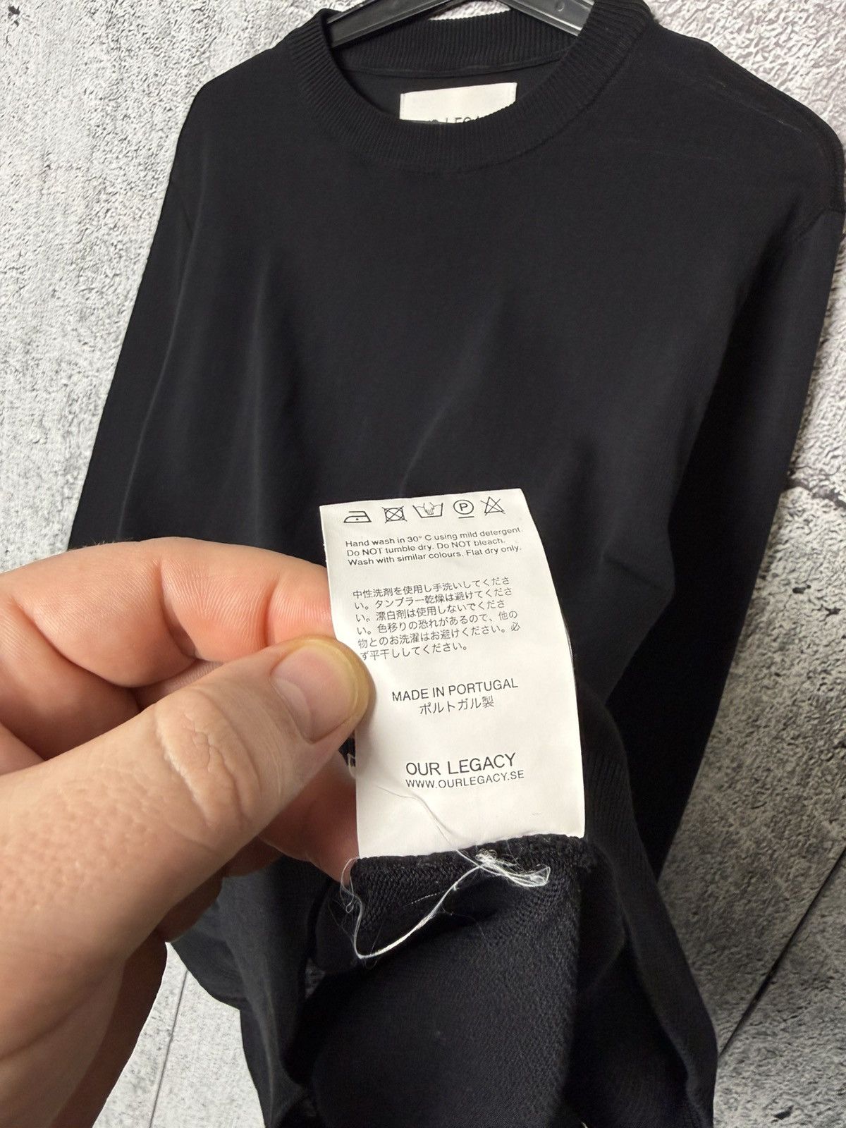 Our Legacy Our Legacy SS16 Black Crepe Lightweight Crewneck Sweater Size US M / EU 48-50 / 2 - 11 Thumbnail