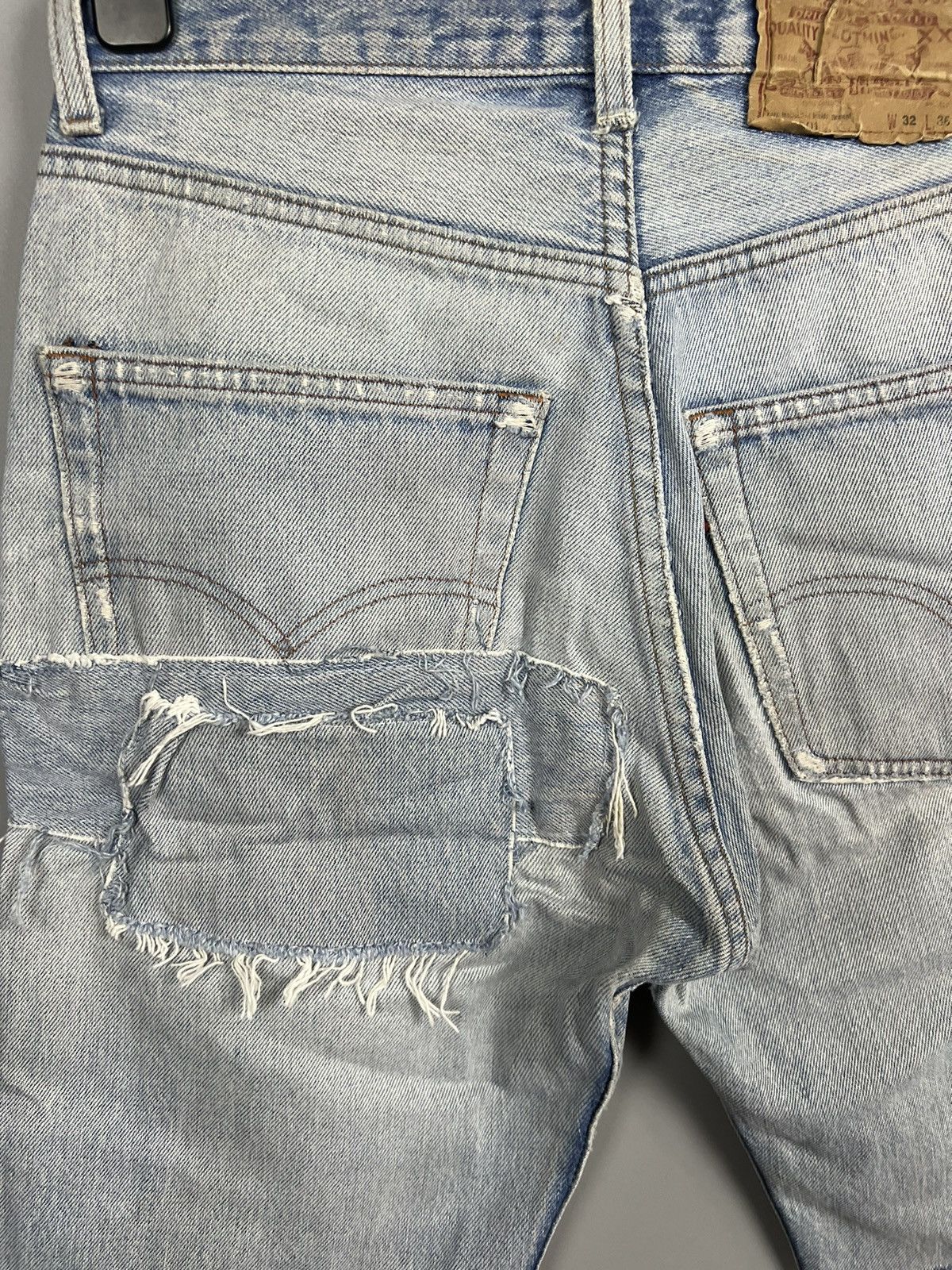 Levi's Vintage patchwork levi's 501 made in France 🇫🇷 denim shorts Size 27" / US 4 / IT 40 - 3 Thumbnail