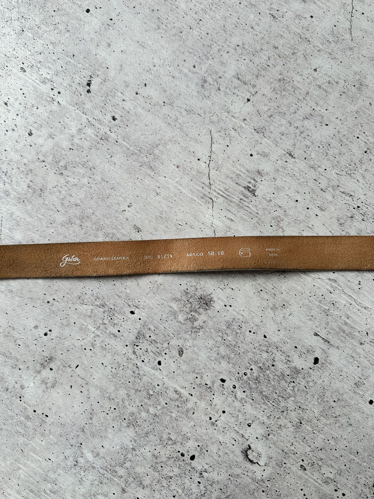 G-Star G-Star RAW 3301 Leather Belt Natural Color with Brass Buckle Size ONE SIZE - 7 Thumbnail