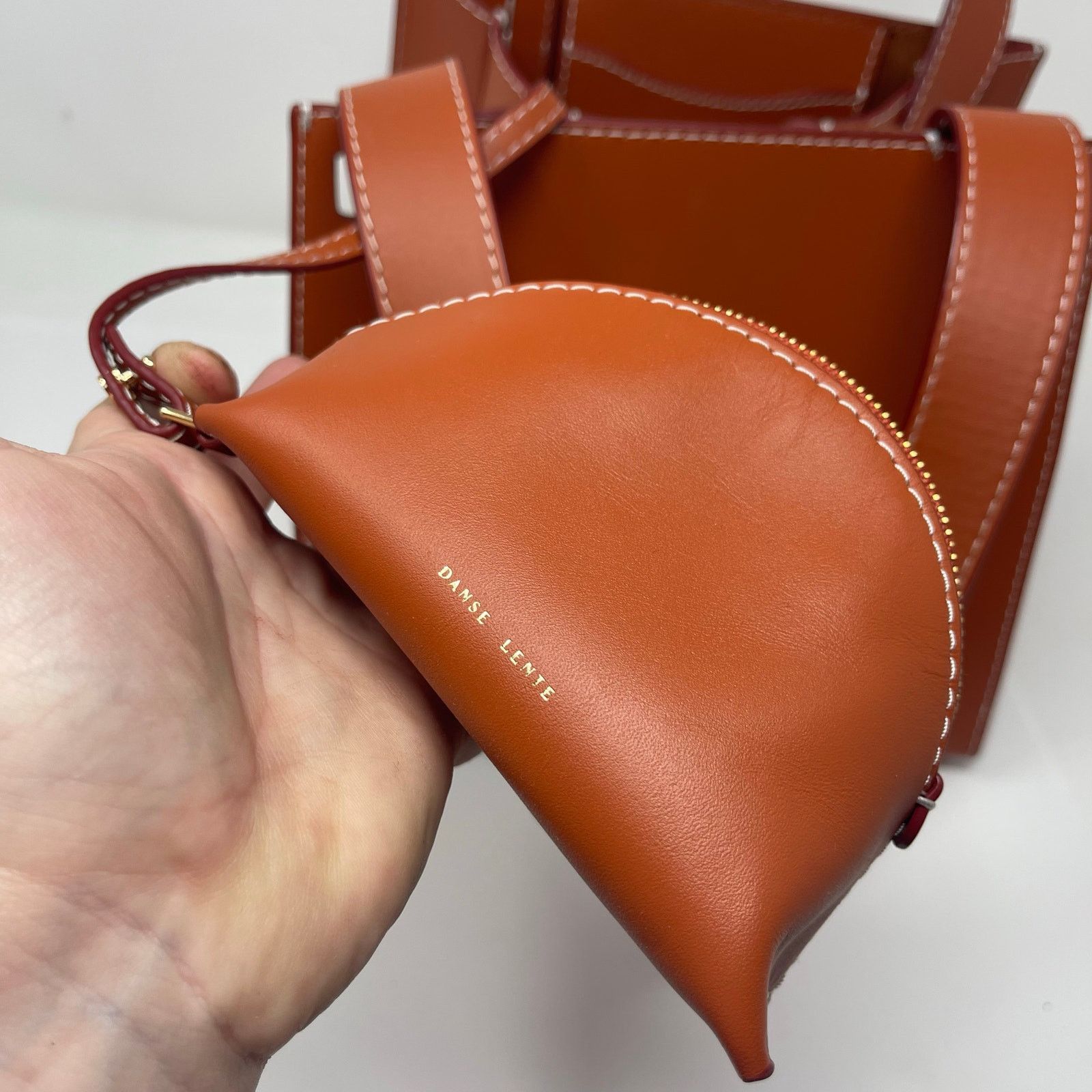 Other DANSE LENTE Margot Leather Tote Bag Sunset Orange Size ONE SIZE - 5 Thumbnail