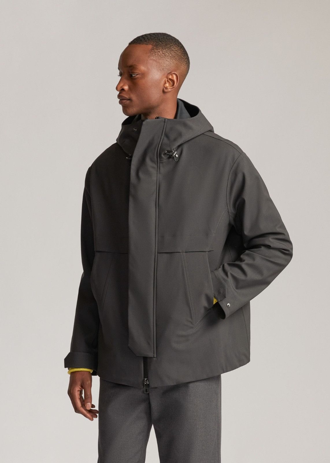 image of Loro Piana O1Loc1C0124 Hooded Jacket In Grey, Men's (Size Large)