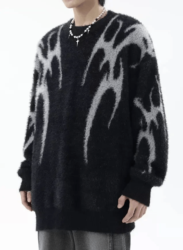 Japanese Brand Avant garde fashion gothic print sweater knitwear Size US M / EU 48-50 / 2 - 2 Thumbnail