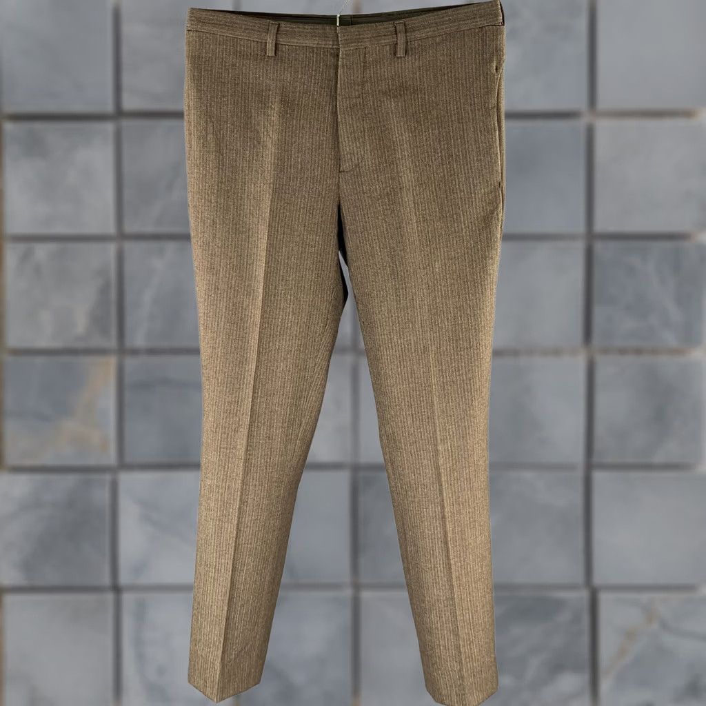 Miu Miu MIU MIU Dress Pants Brown Heather Wool Blend Size 32 Inseam 29 Flat Front Men Italy Size US 32 / EU 48 - 1 Thumbnail