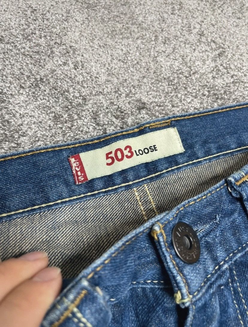 Levi's Vintage Clothing LEVI'S 503 LOOSE 2008 VINTAGE BUCKLE CINCH BACK DENIM PANTS Size US 36 / EU 52 - 8 Thumbnail