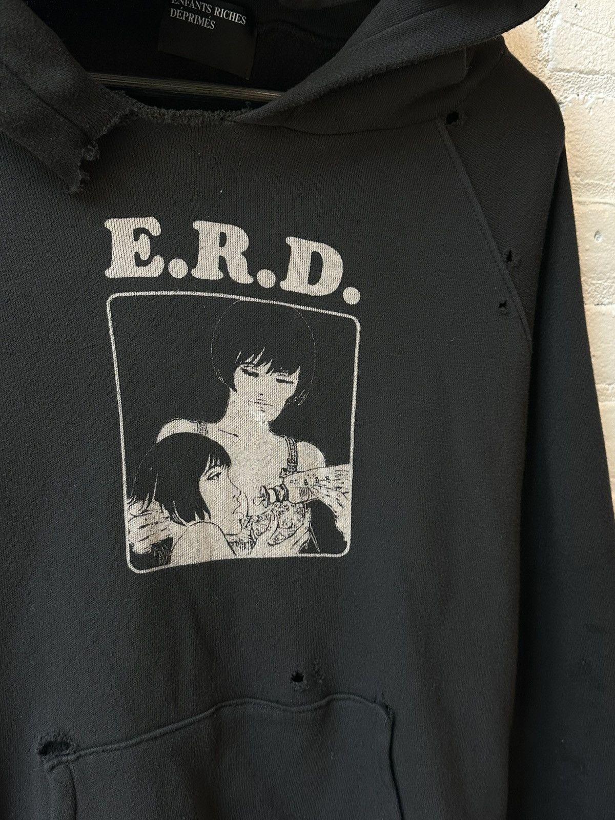 Enfants Riches Deprimes ERD PATCHED XXL THRASHED HOODIE Size US XXL / EU 58 / 5 - 4 Thumbnail