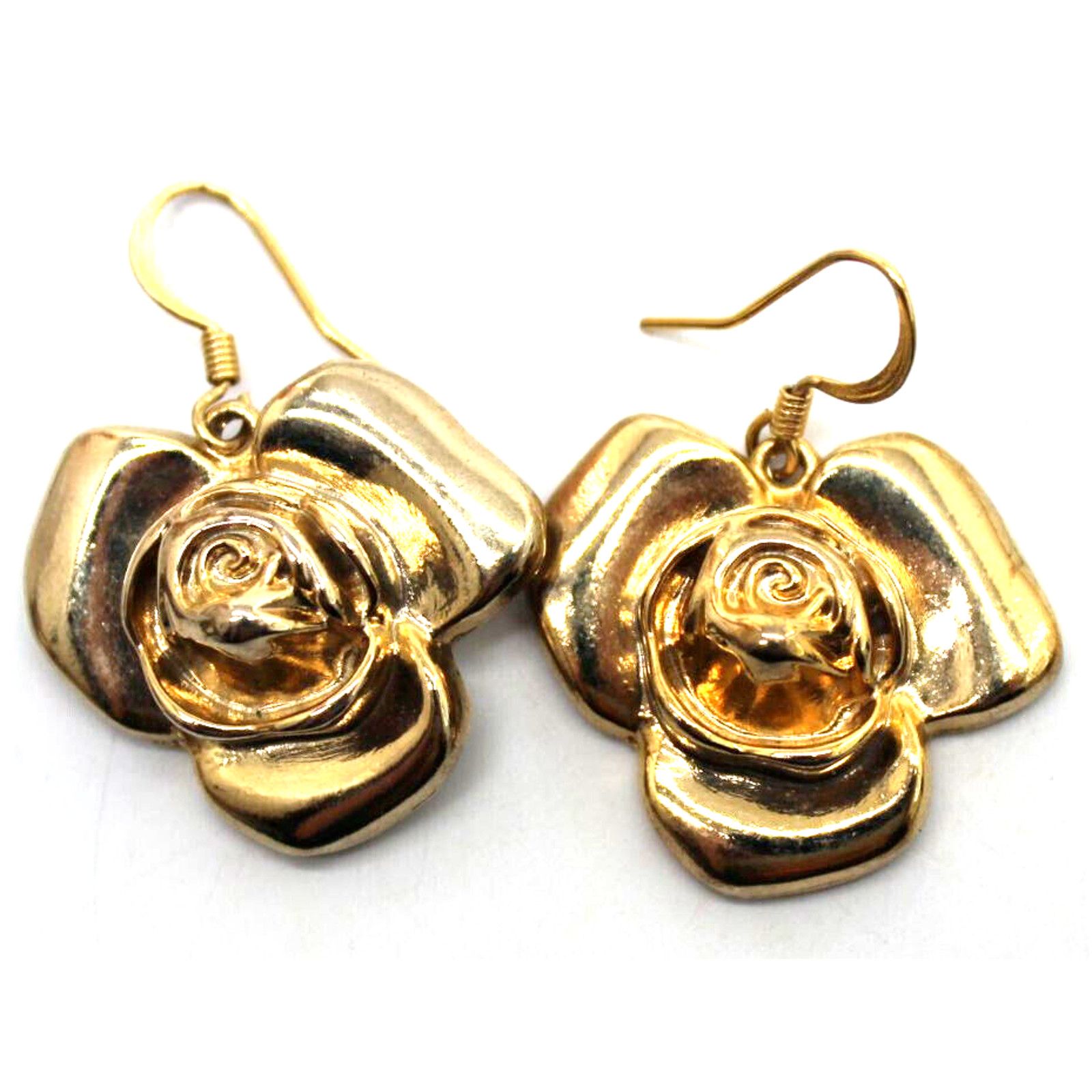 Other Classic 2" Golden Roses Necklace & Earring Set • Goldtone Size ONE SIZE - 3 Thumbnail