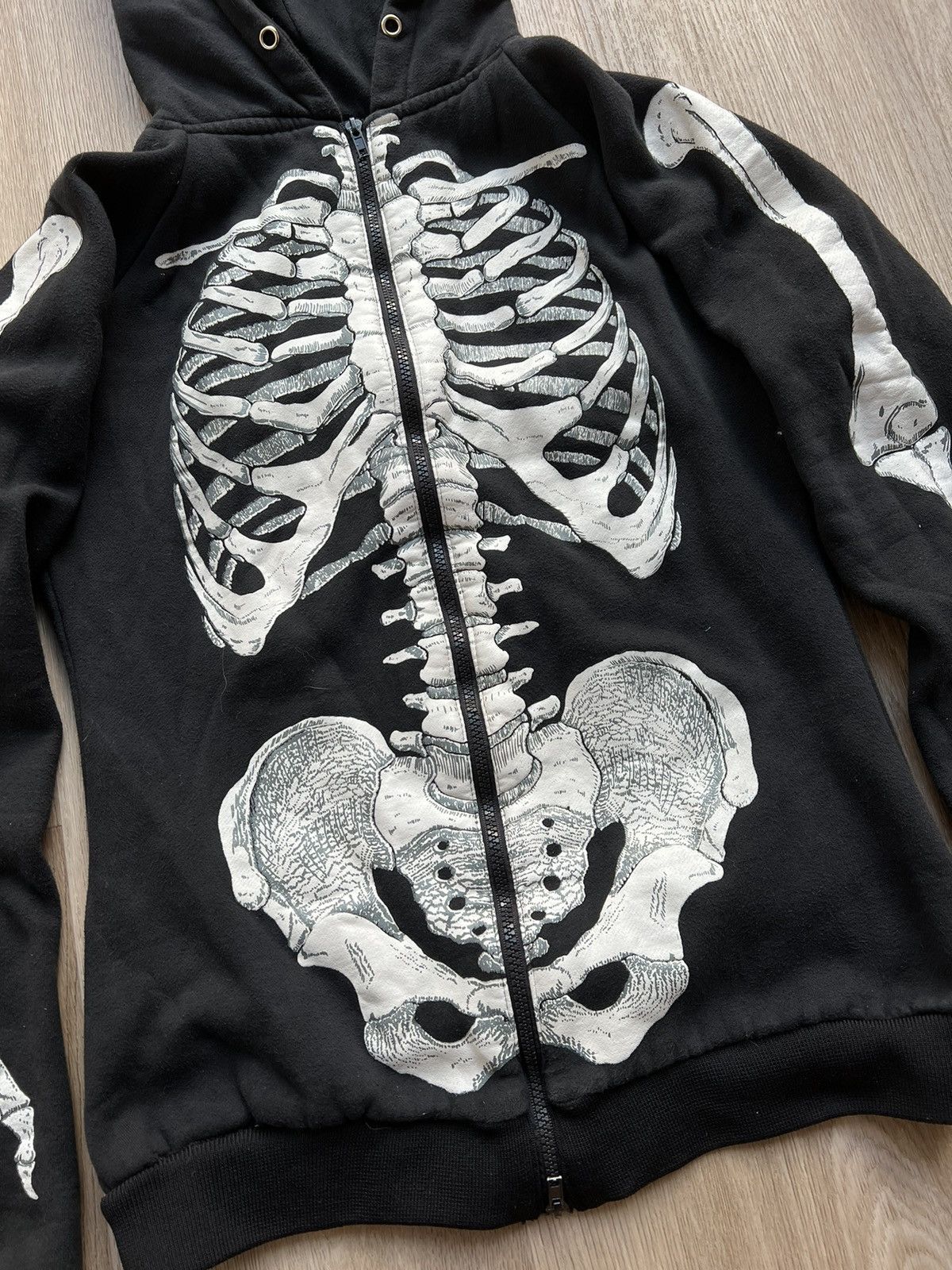 Vintage Skeleton Full Print Avant Garde Zip Up Hoodie Size US S / EU 44-46 / 1 - 3 Thumbnail