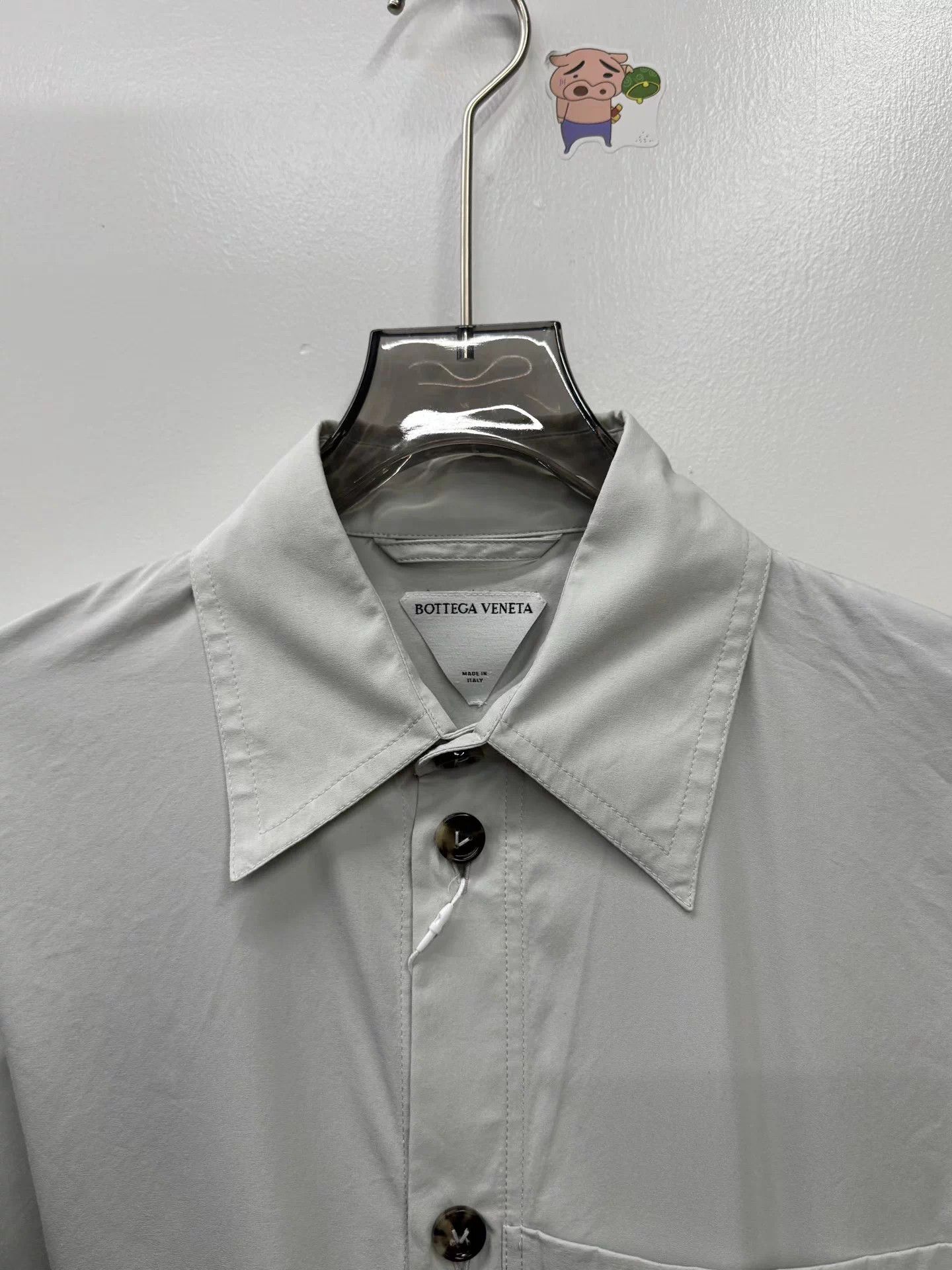 Bottega Veneta BV long-sleeve shirt gray white 44 Size US S / EU 44-46 / 1 - 2 Thumbnail