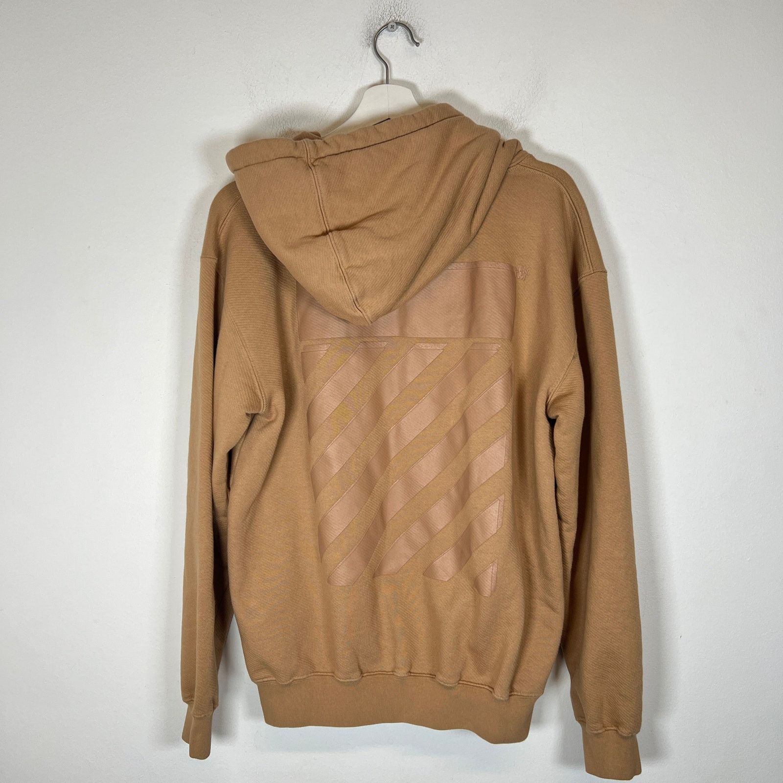 Off-White Off-White Brown Diagonal Logo Hoodie Size S Size US S / EU 44-46 / 1 - 2 Thumbnail
