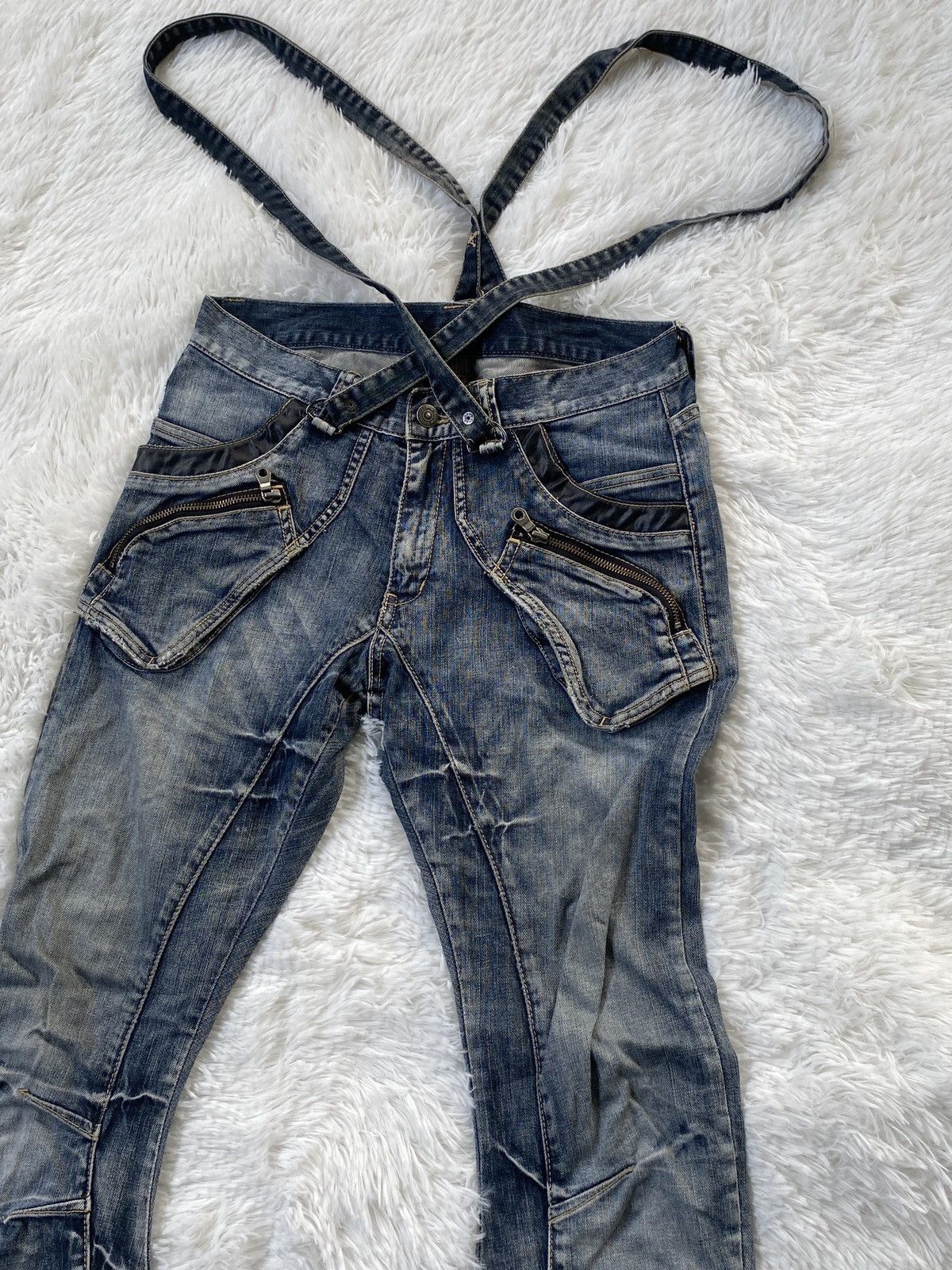 PPFM 🔥RARE🔥Vintage PPFM Banana Cut Denim Jeans Bondage Size US 31 - 6 Thumbnail