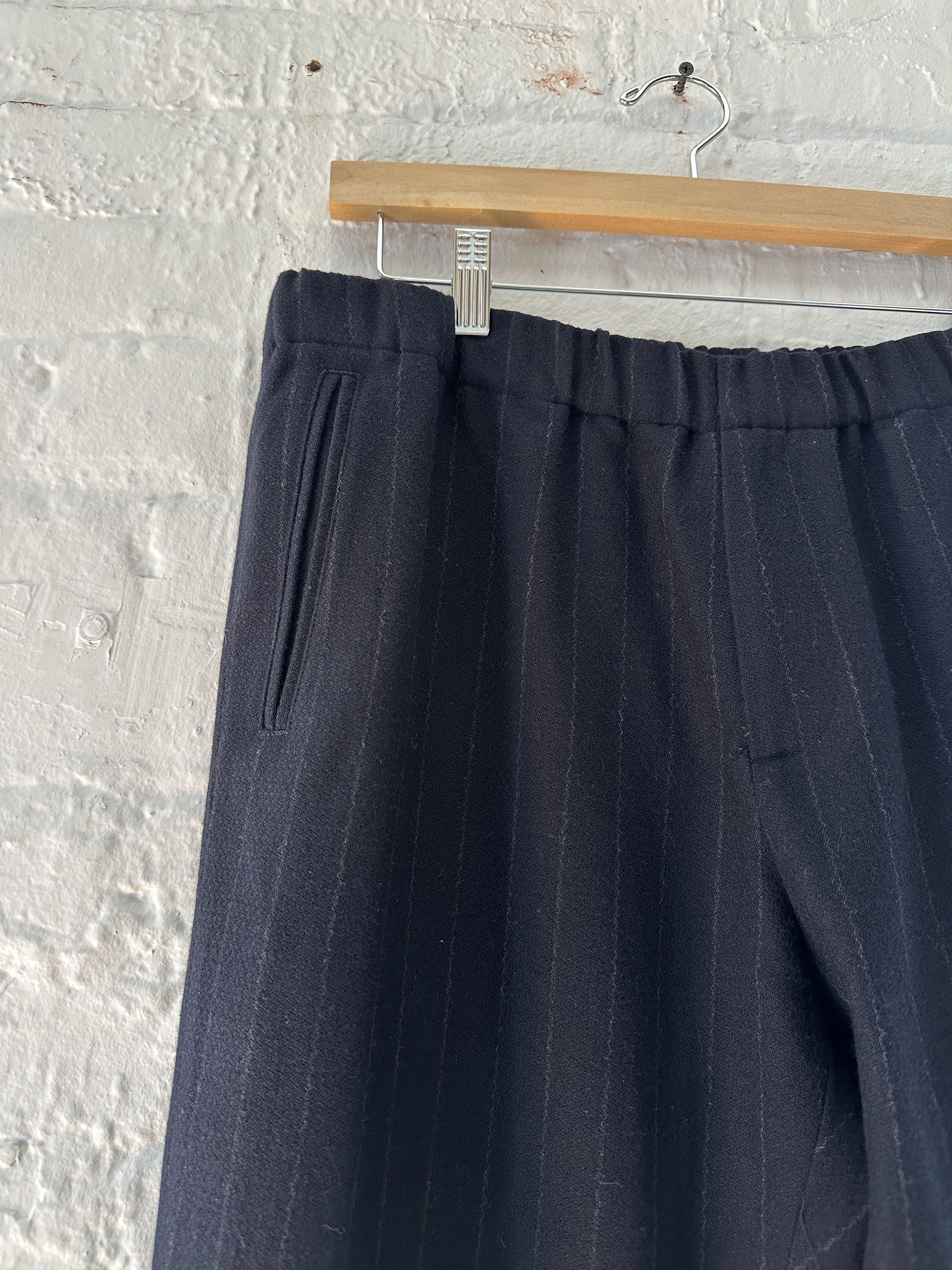 Dries Van Noten Dries Van Noten Pinstriped Wool Lounge Trousers Size US 36 / EU 52 - 2 Thumbnail