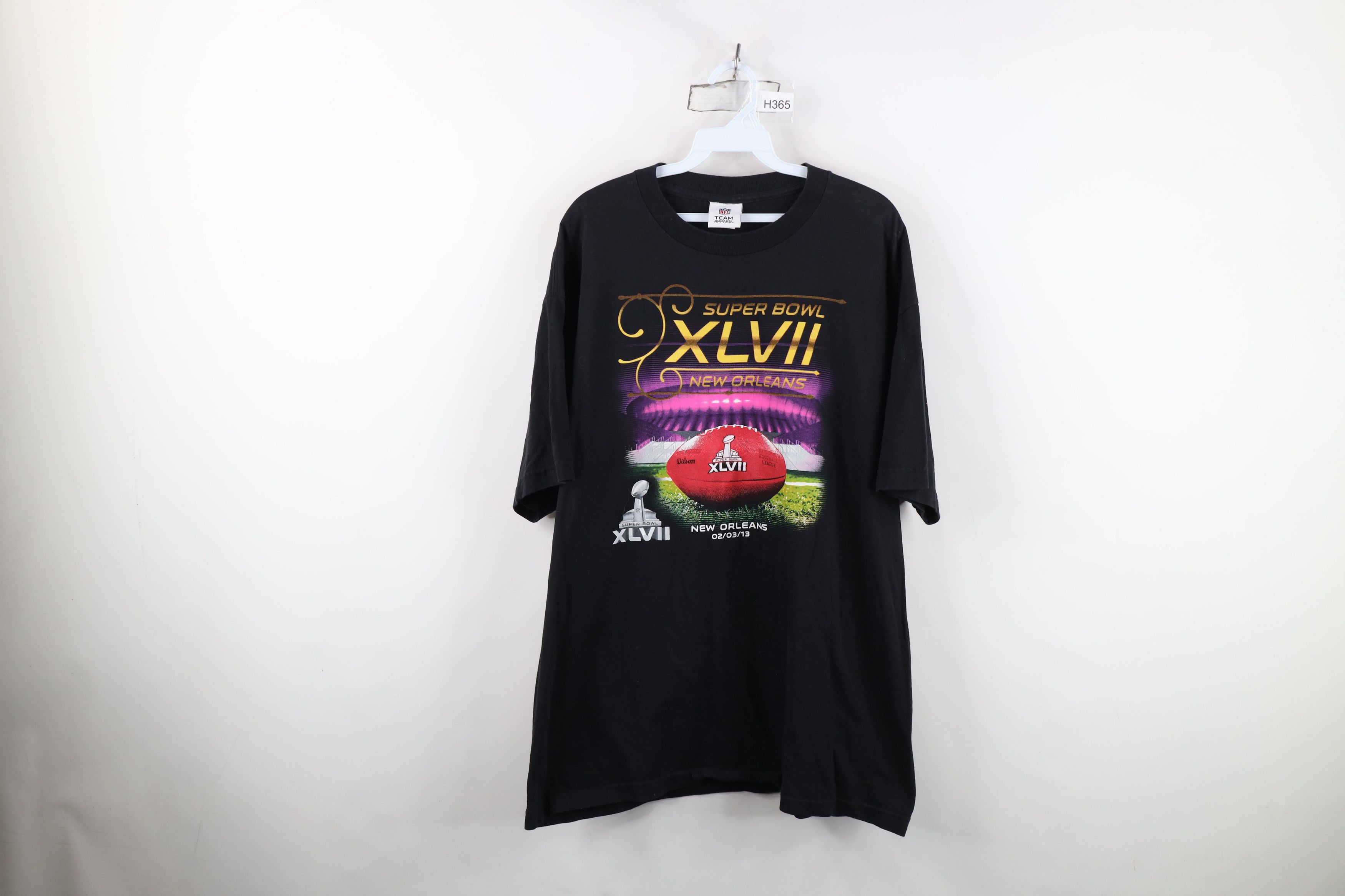 Vintage Vintage Y2K Super Bowl New Orleans Football T-Shirt Black Size US XL / EU 56 / 4 - 1 Thumbnail