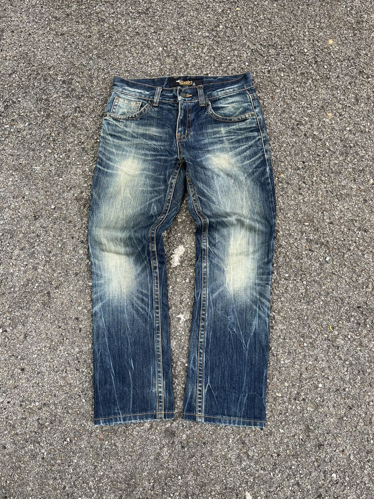 Hysteric Glamour Cloud72 Clawmark Rusty Mudwash Denim Affliction Skulls Jeans Size US 30 / EU 46 - 2 Thumbnail