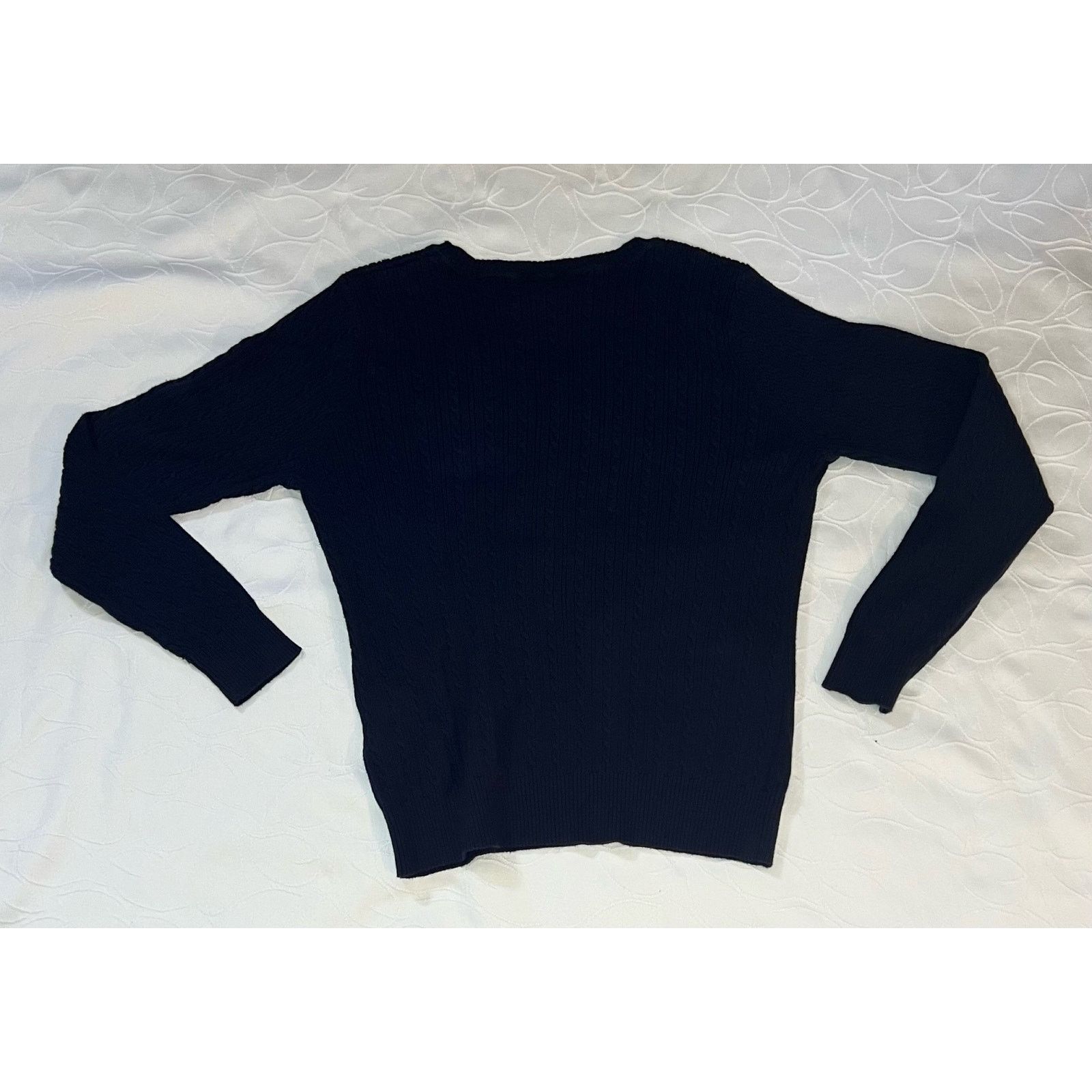 Izod IZOD-Women’s V-NeckBlue Women’s Large Cotton Sweater Size L / US 10 / IT 46 - 5 Thumbnail