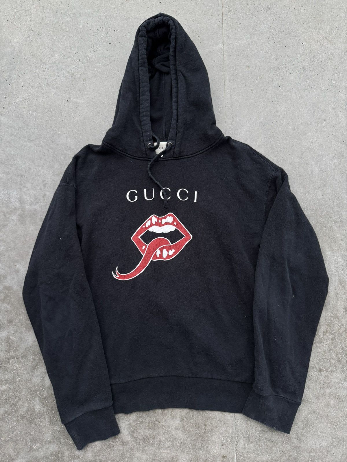 Gucci hoodie lips clearance