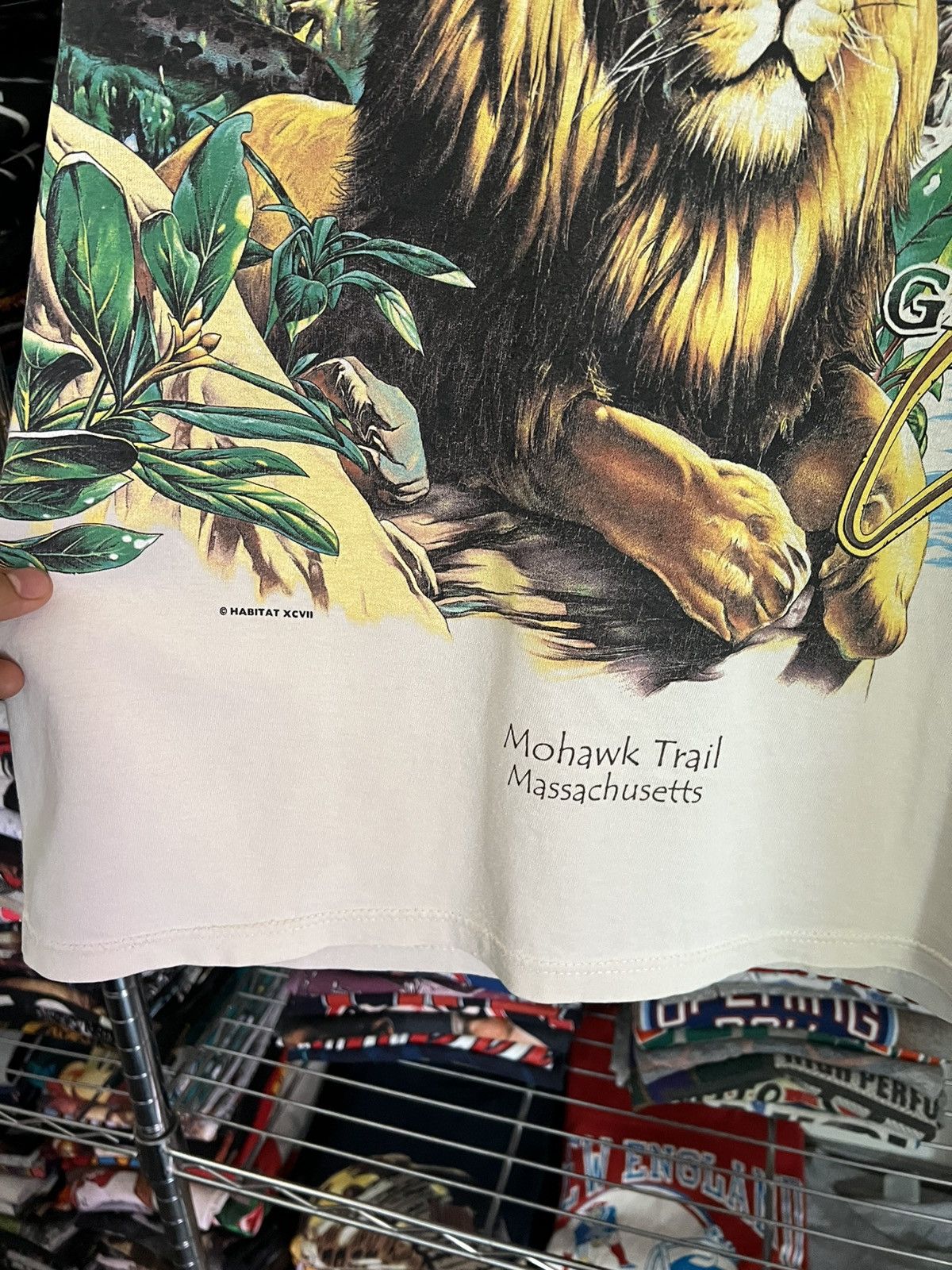 Habitat 1997 Great Cats AOP Nature Mohawk Trail Single Stitch Tee Size US L / EU 52-54 / 3 - 4 Thumbnail
