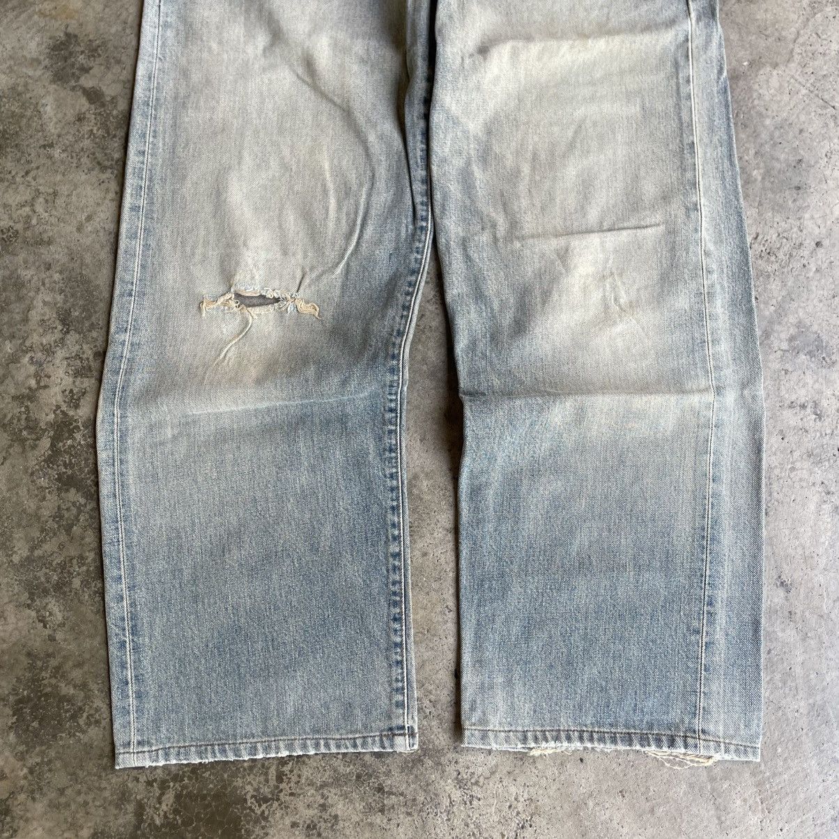 Wrangler 🔥Vintage 80s Wrangler Stoned Washed Ripped Distress Jeans Size US 32 / EU 48 - 3 Thumbnail