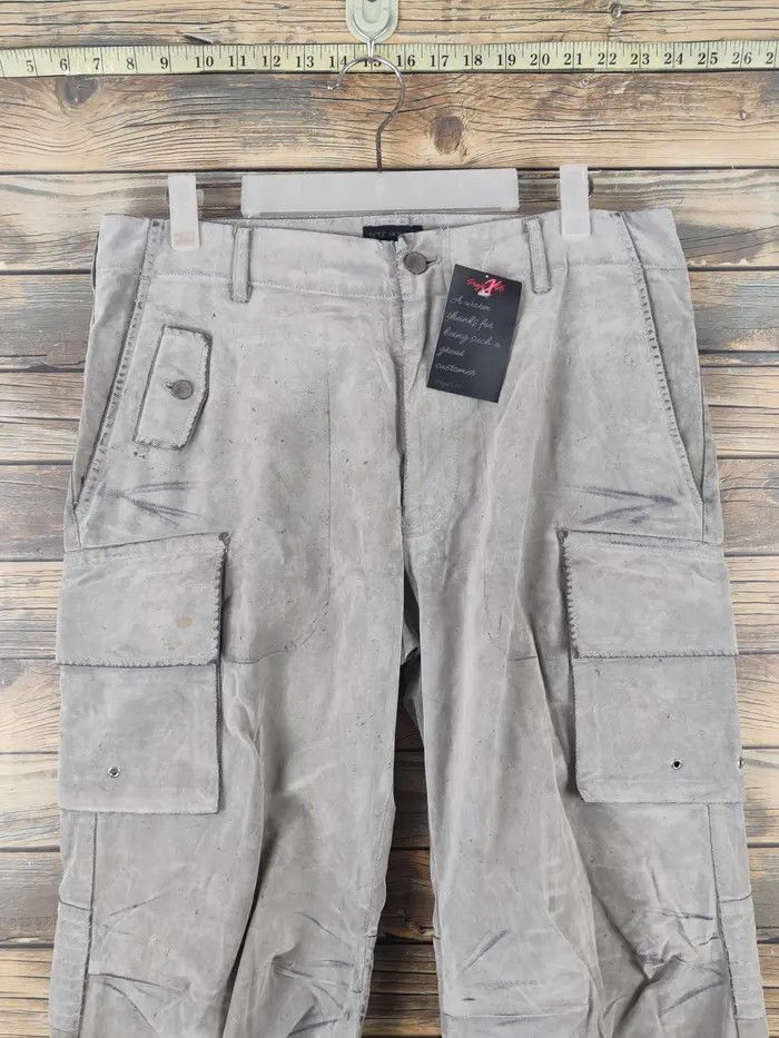 Tete Homme DL Tete Homme Gray Multipocket Cargo Pants #46-080 Size US 34 / EU 50 - 6 Thumbnail
