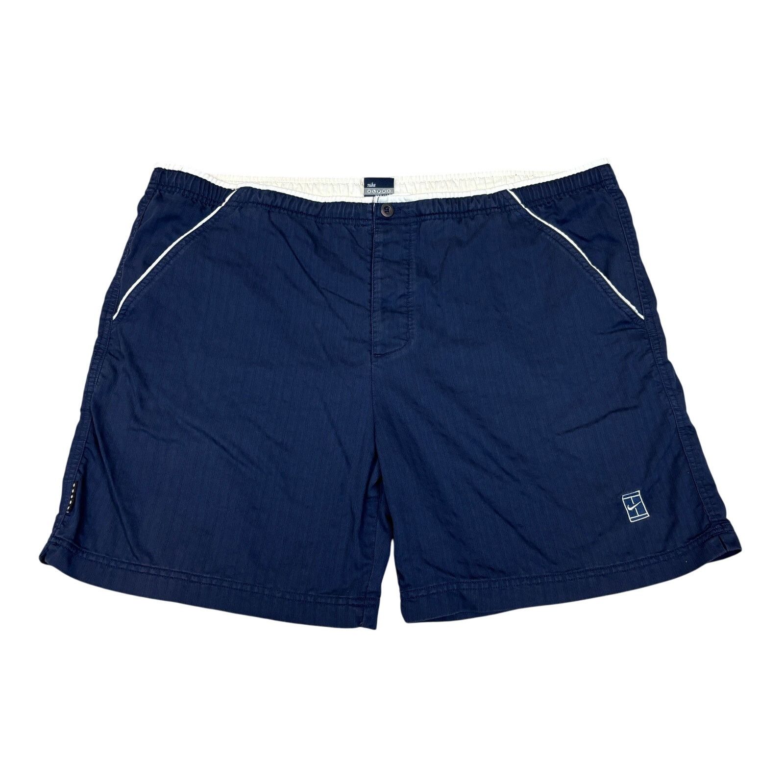 Nike VTG 90s Nike Tennis Shorts Court Classic Patch M Agassi Size US 32 / EU 48 - 1 Thumbnail