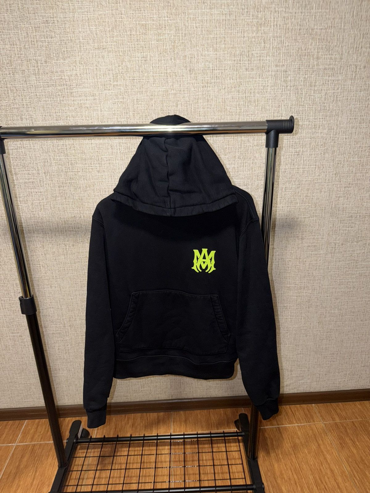 Amiri AMIRI MA LOGO BLACK / LIME HOODIE Size US M / EU 48-50 / 2 - 2 Thumbnail