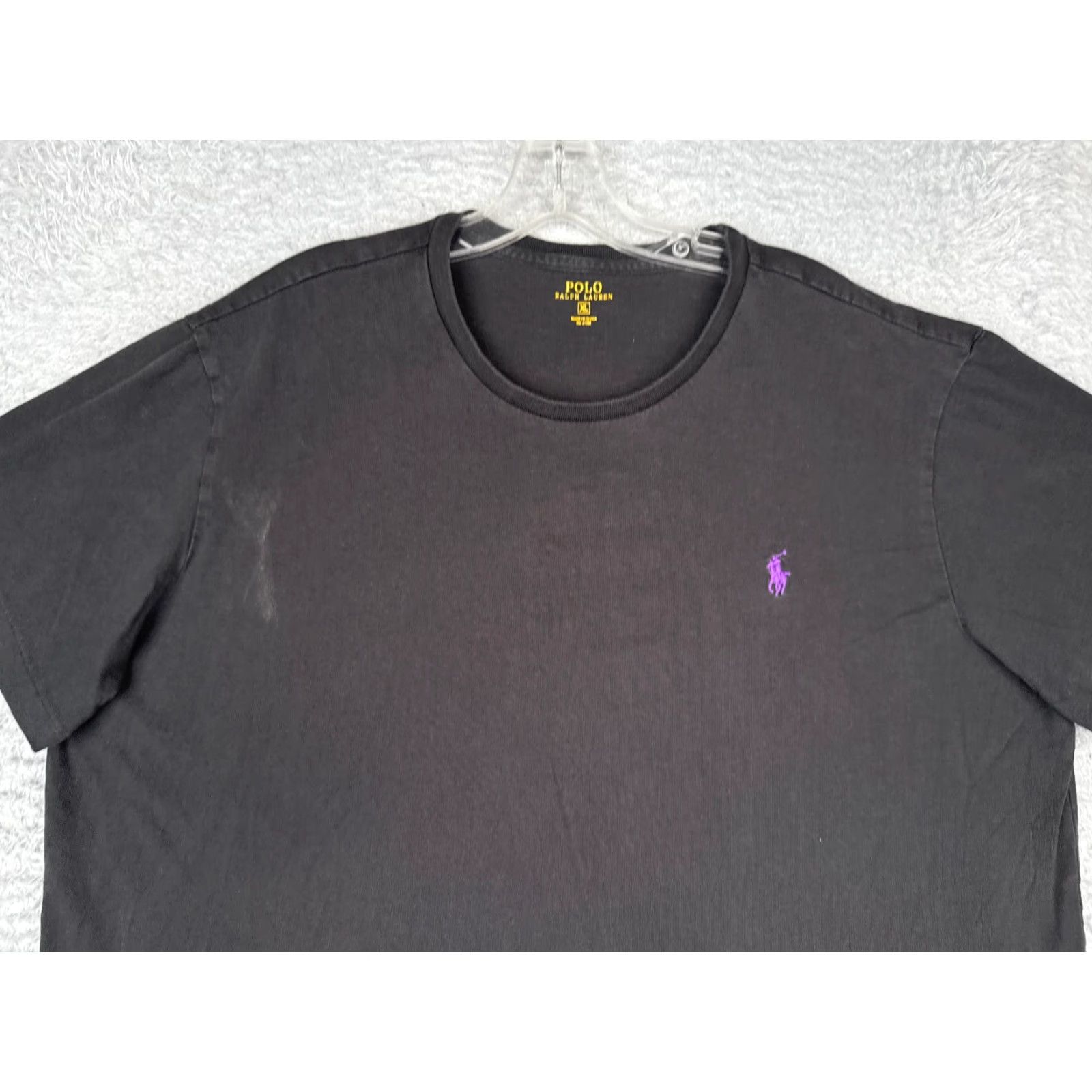 Ralph Lauren VINTAGE Ralph Lauren Shirt Men XL Black Crew Short Sleeve Cotton Jersey Logo Embroidered Classic 90s Sports Size US XL / EU 56 / 4 - 4 Thumbnail