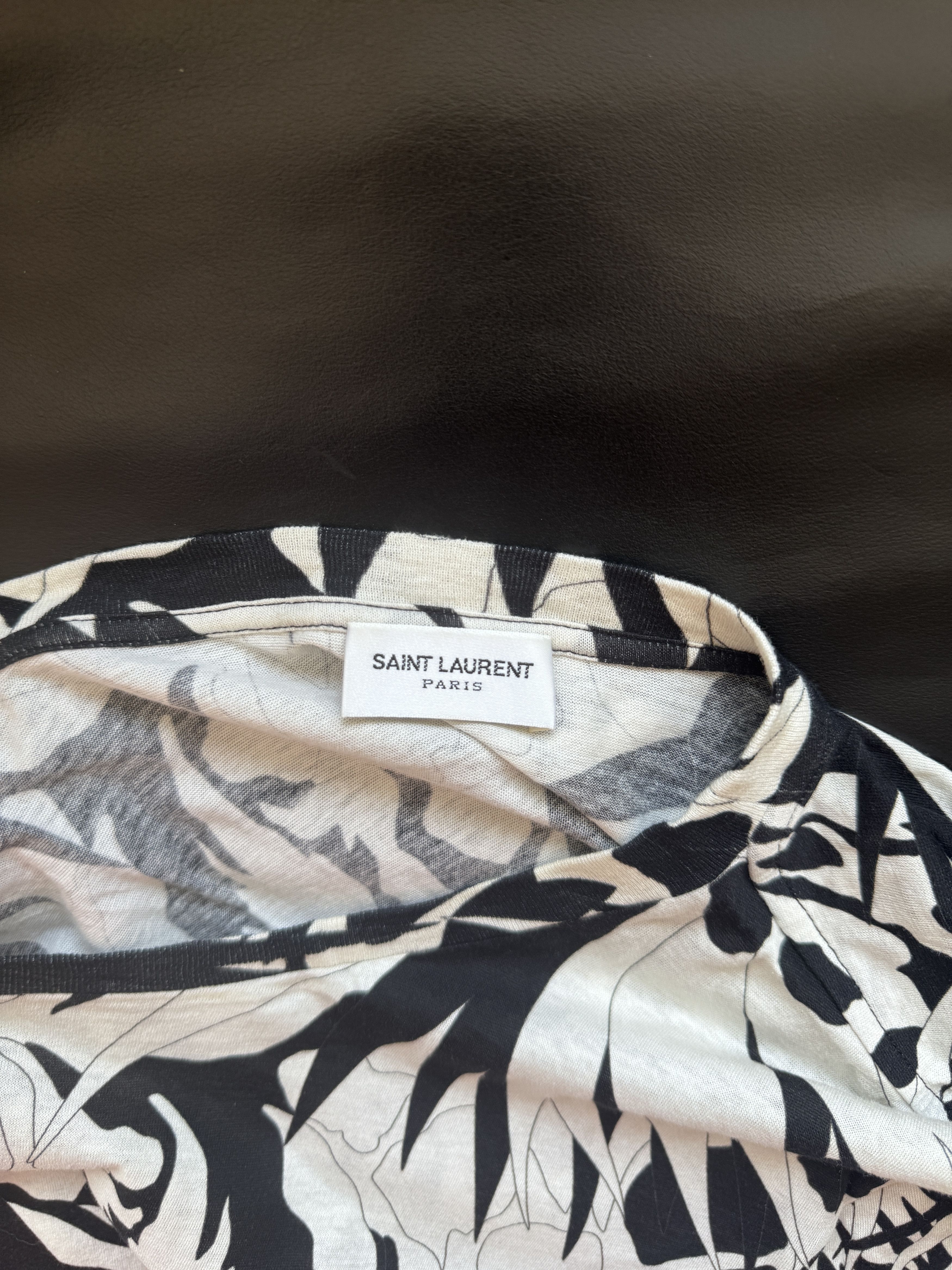Saint Laurent Paris Jungle Flower Print T-Shirt Size US M / EU 48-50 / 2 - 15 Thumbnail