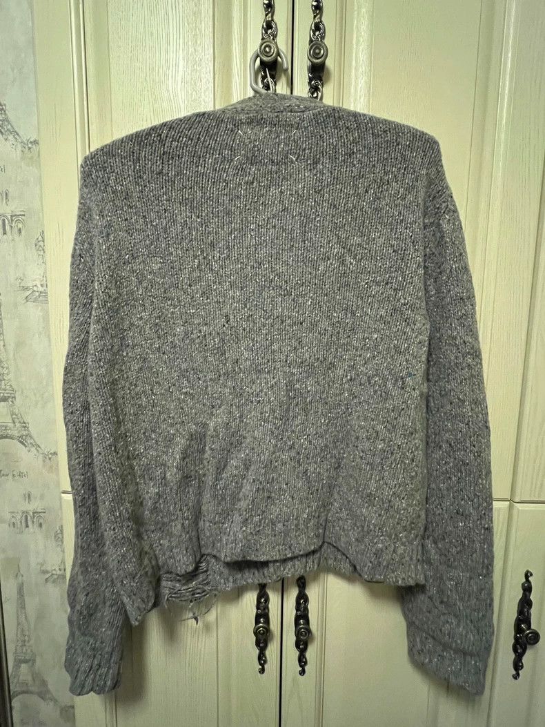 Maison Margiela Maison Margiela Oat-colored coarse knit-destroying cardigan Size US L / EU 52-54 / 3 - 5 Thumbnail